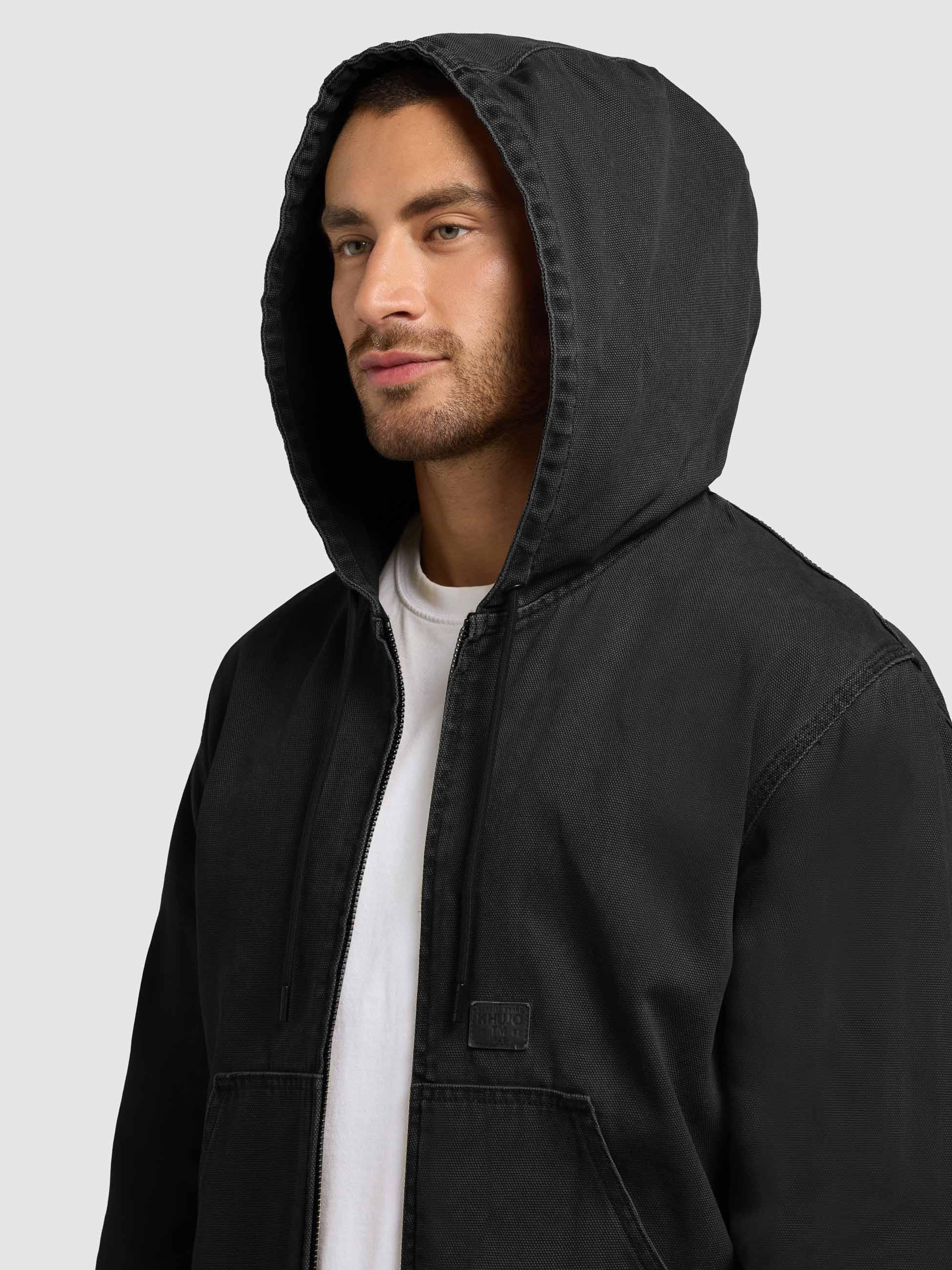 Kapuzenjacke im Denim-Look "Rhiis" Black