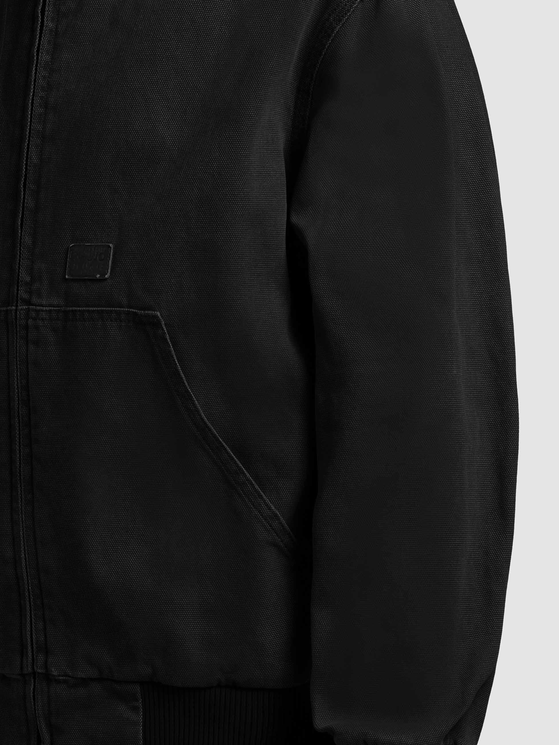 Kapuzenjacke im Denim-Look "Rhiis" Black