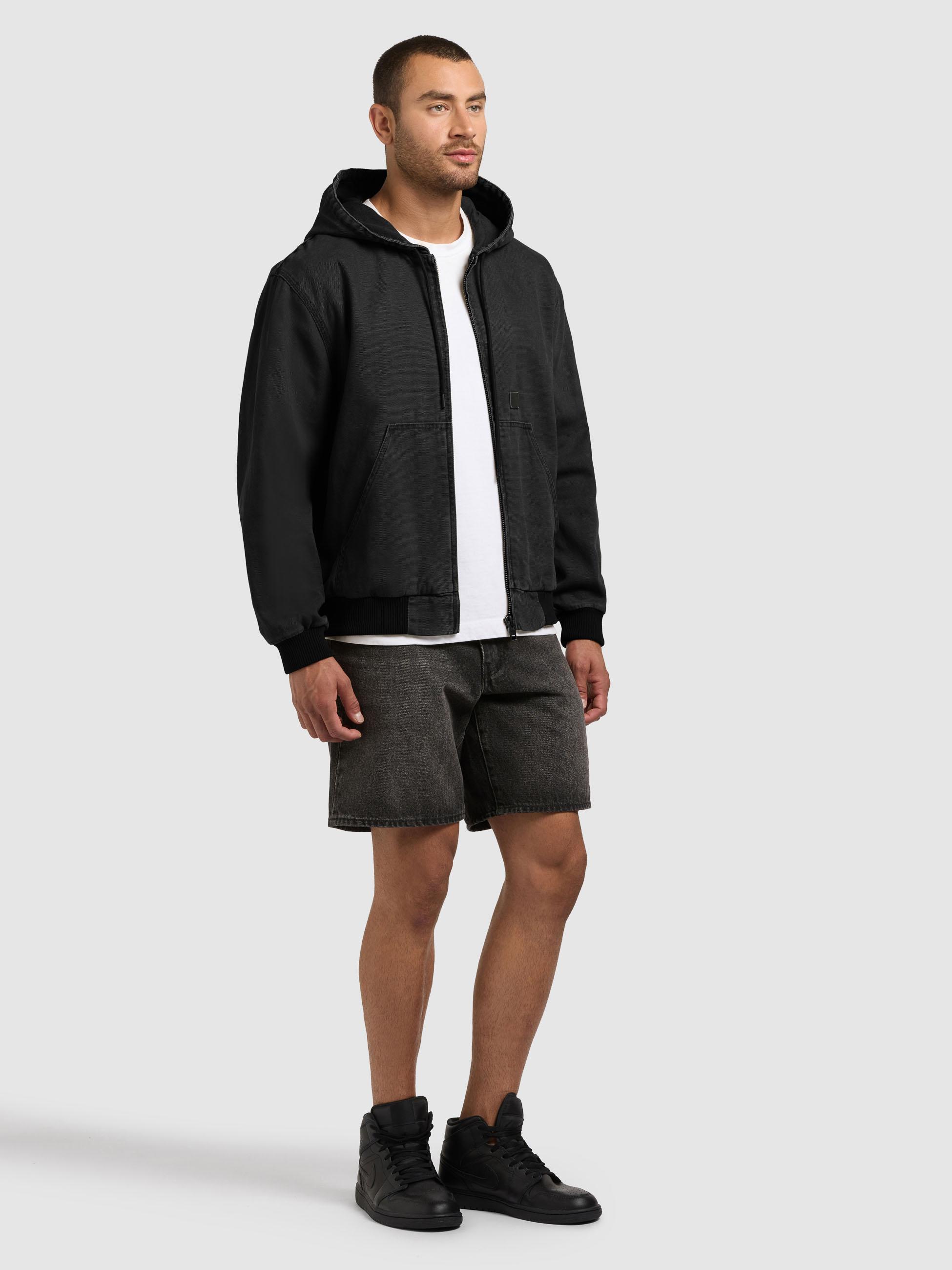 Kapuzenjacke im Denim-Look "Rhiis" Black