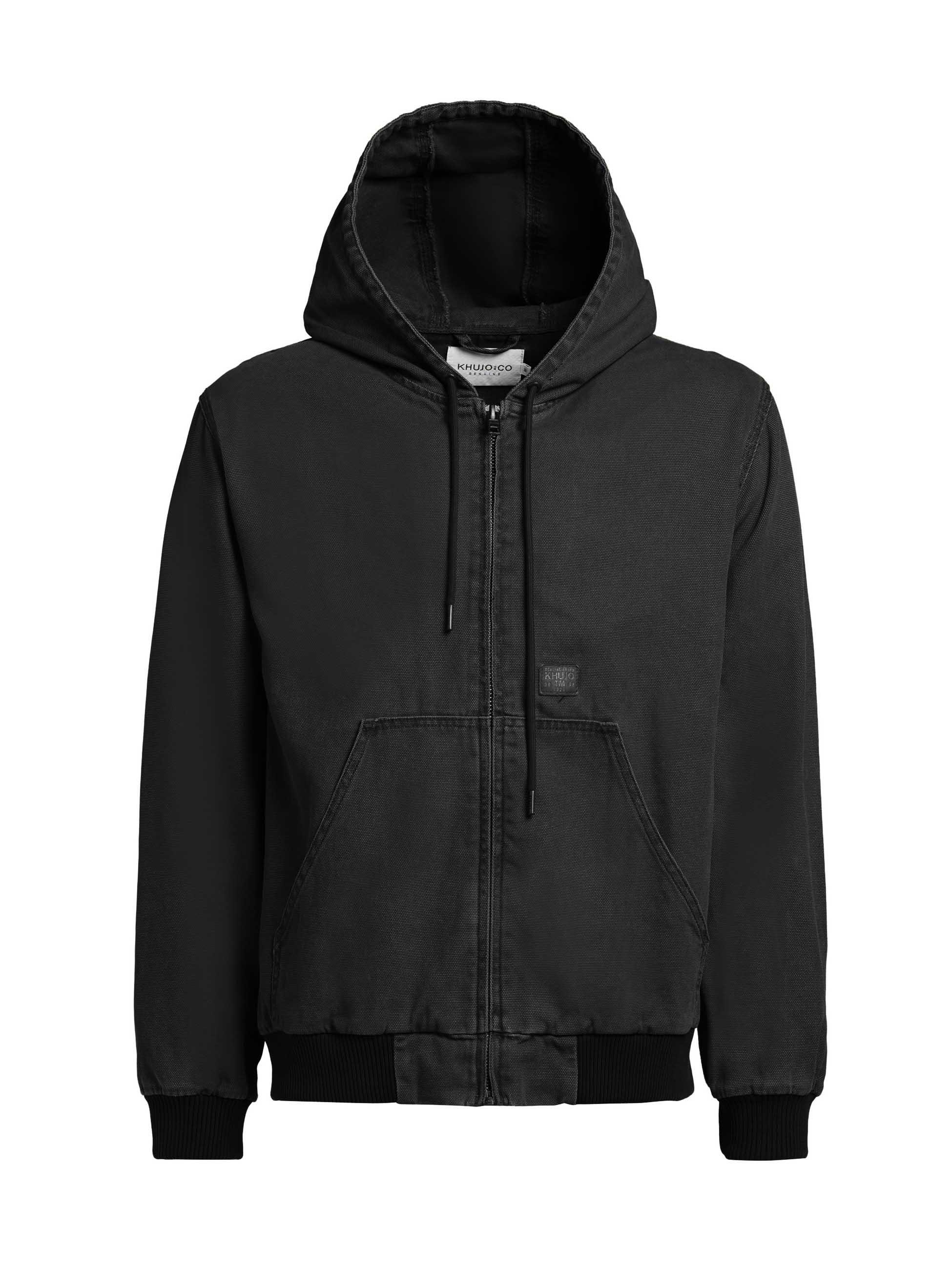 Kapuzenjacke im Denim-Look "Rhiis" Black