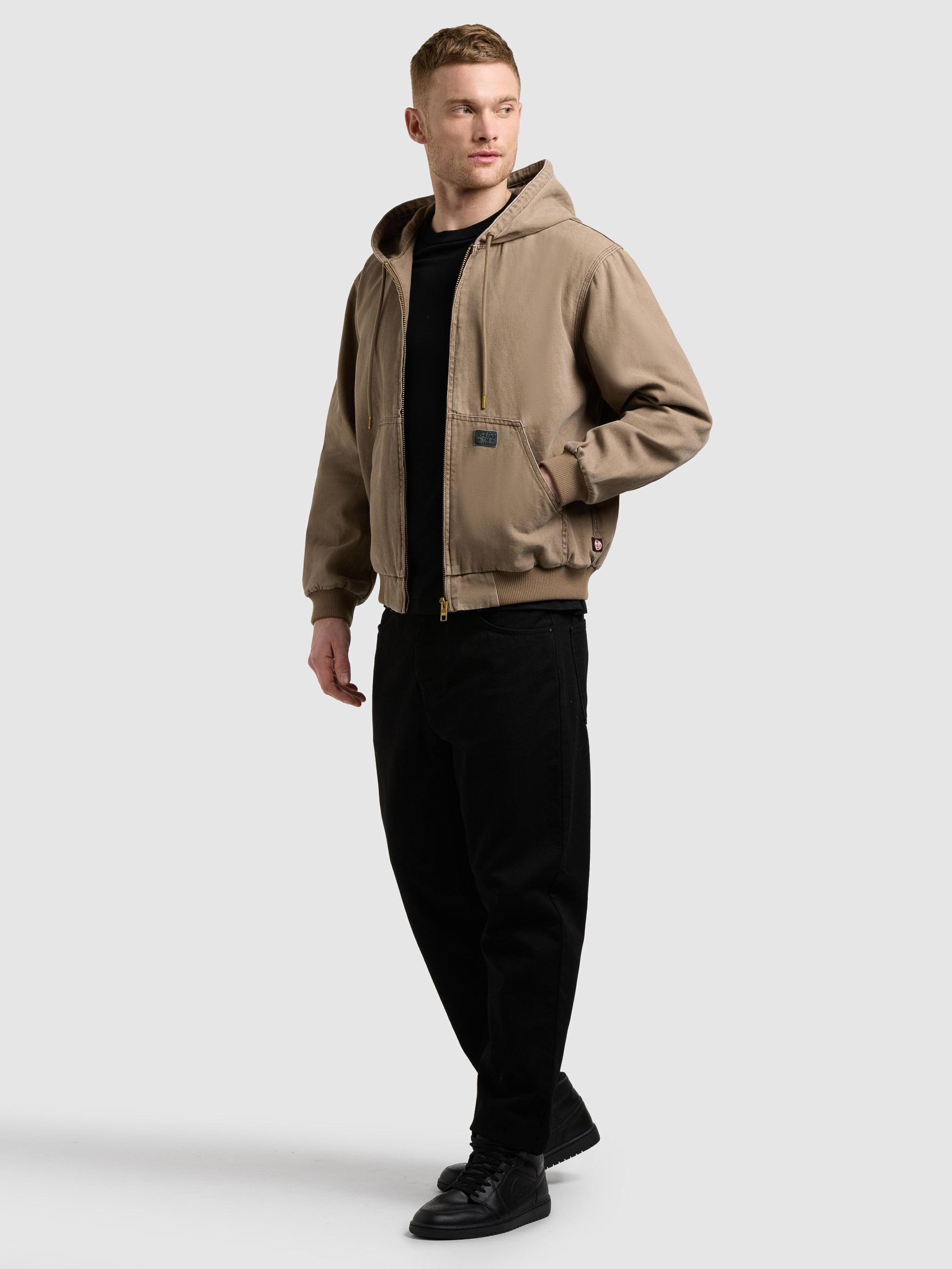 Kapuzenjacke im Denim-Look "Rhiis" Brown