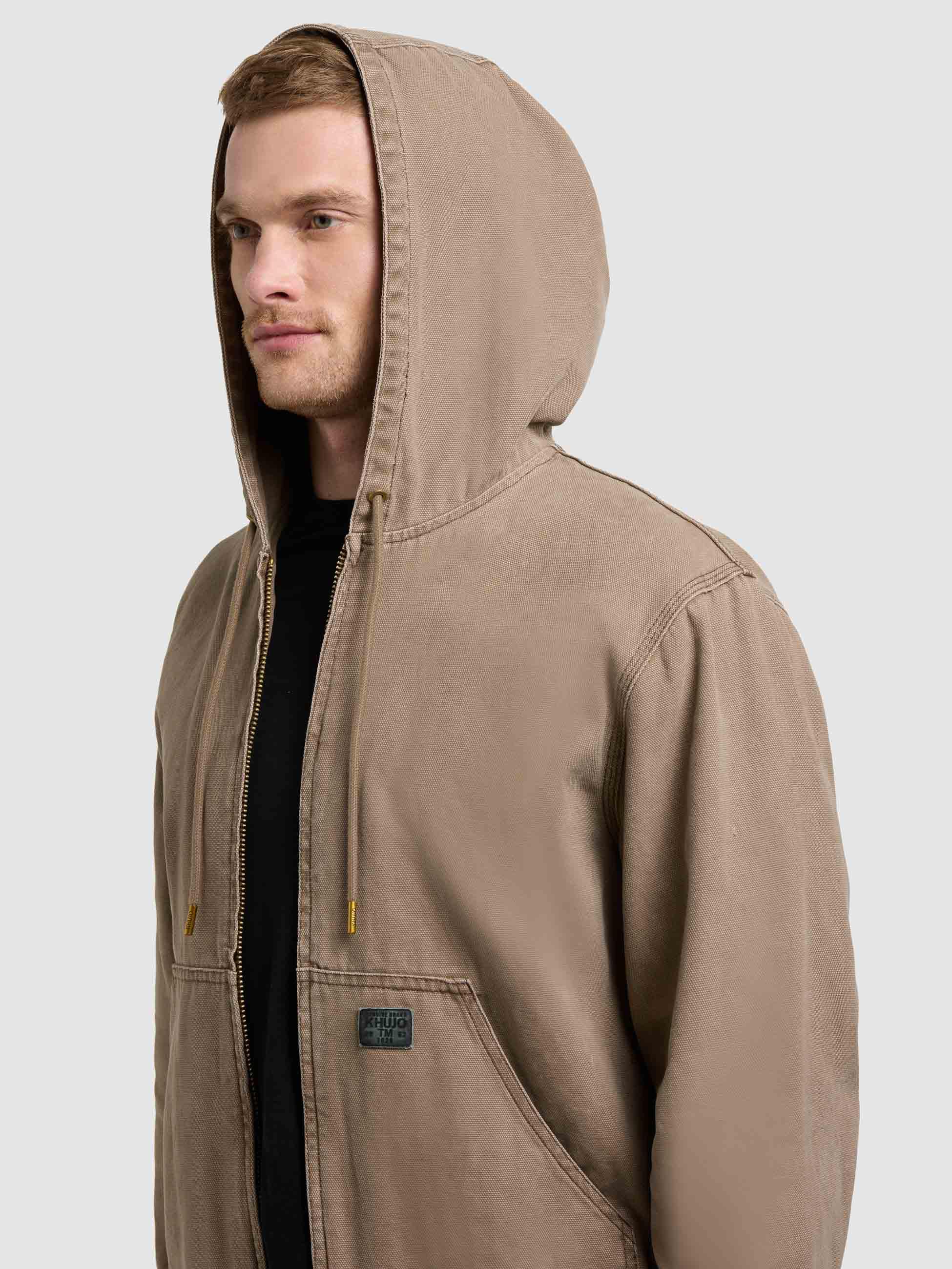 Kapuzenjacke im Denim-Look "Rhiis" Brown