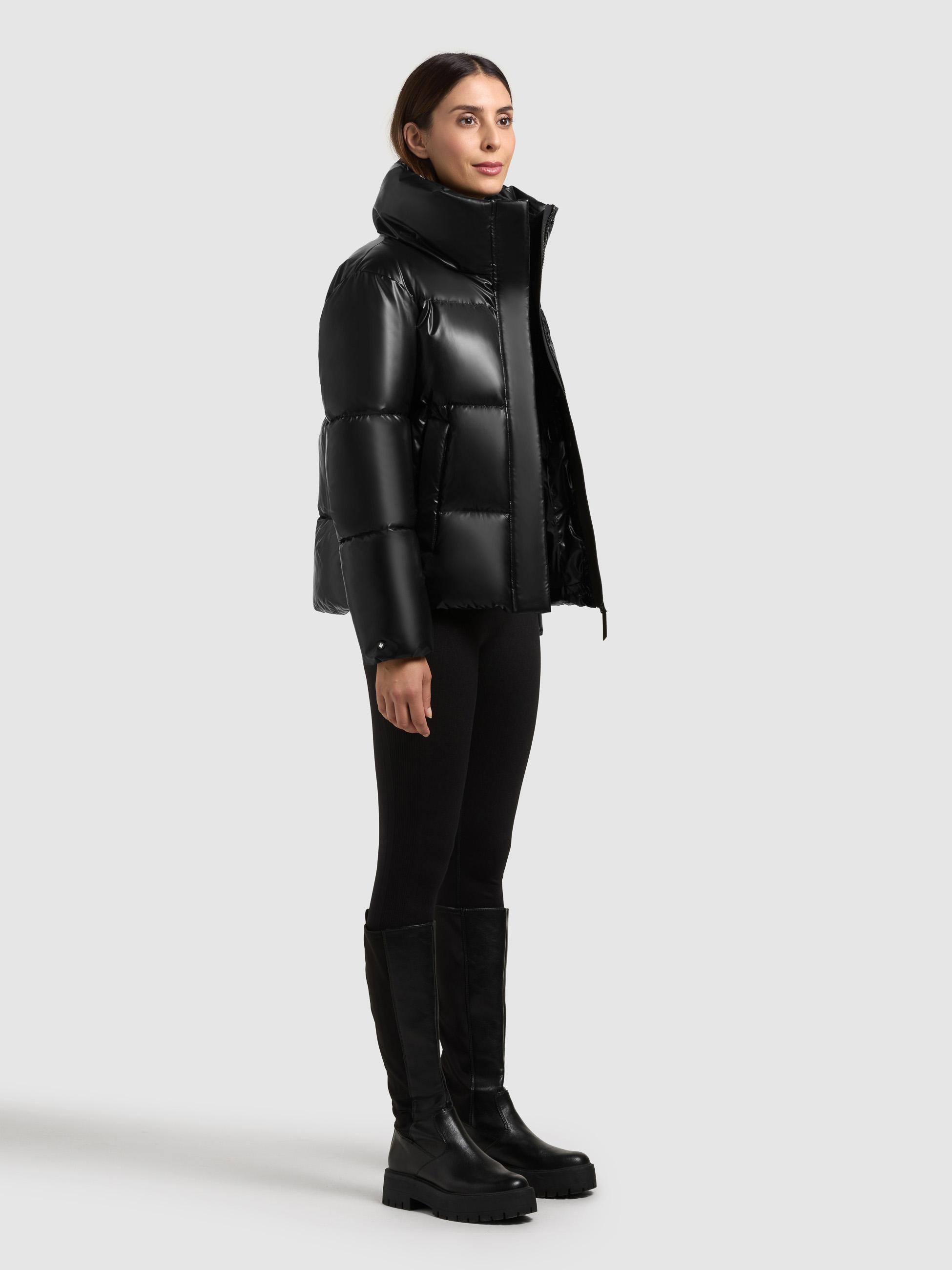 Schimmernde Winter Steppjacke "Rinja2 Shiny" Black