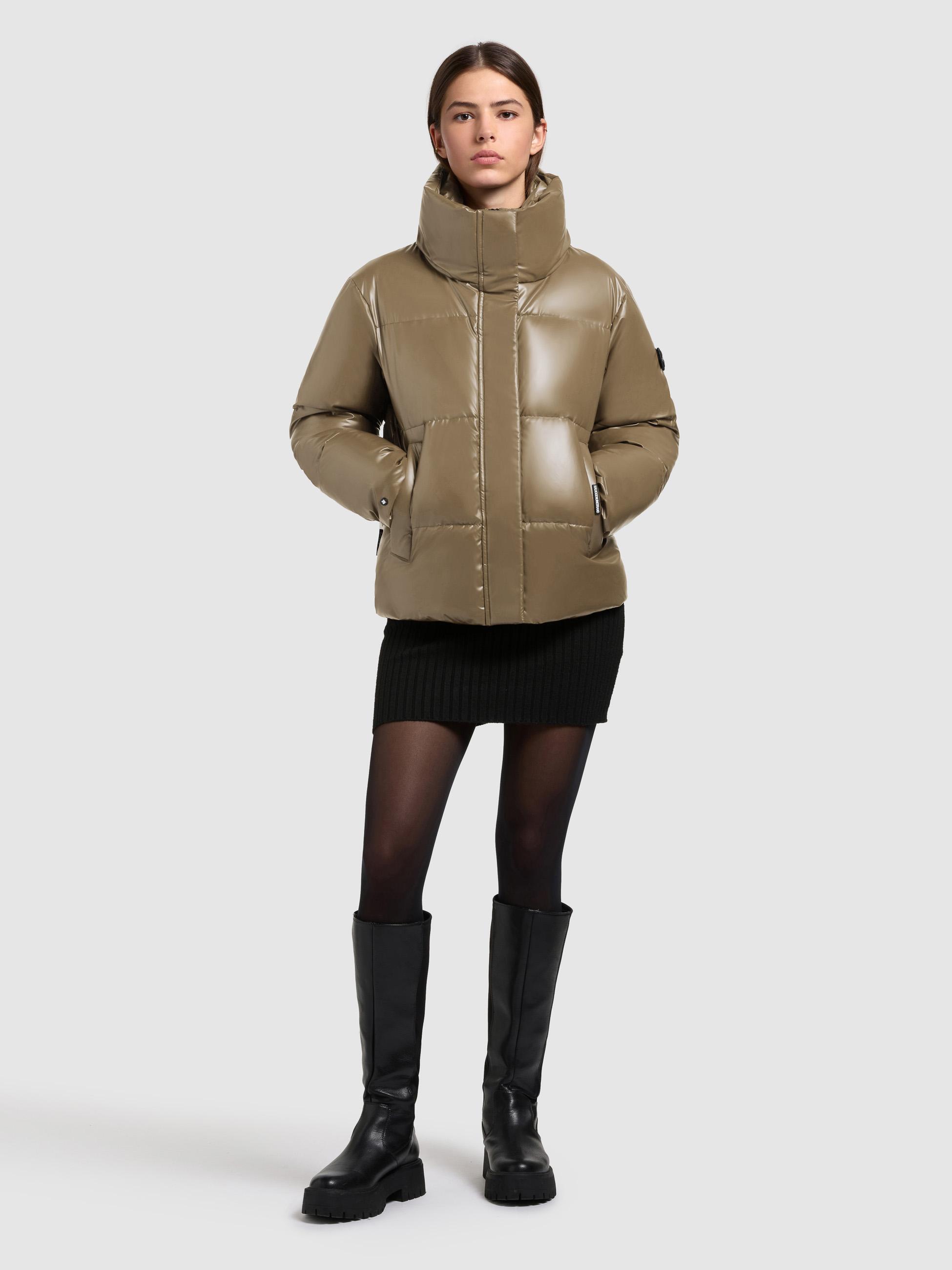 Schimmernde Winter Steppjacke "Rinja2 Shiny" Cane Brown