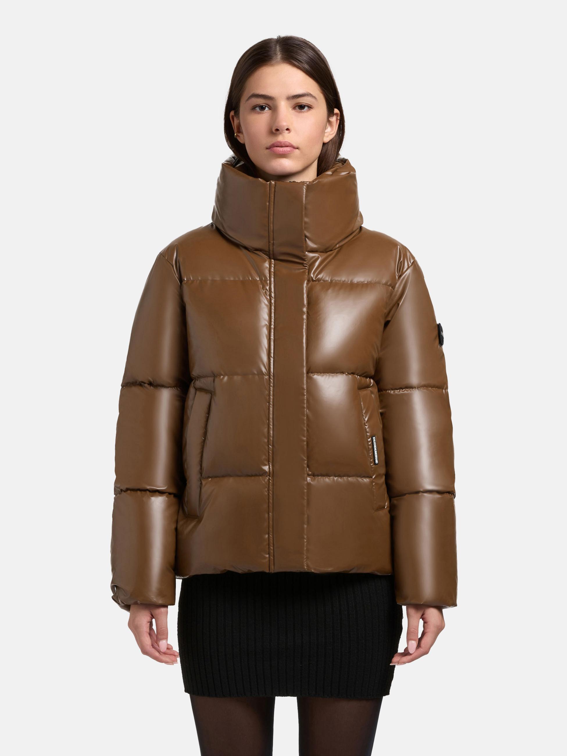 Schimmernde Winter Steppjacke "Rinja2 Shiny" Copper Brown