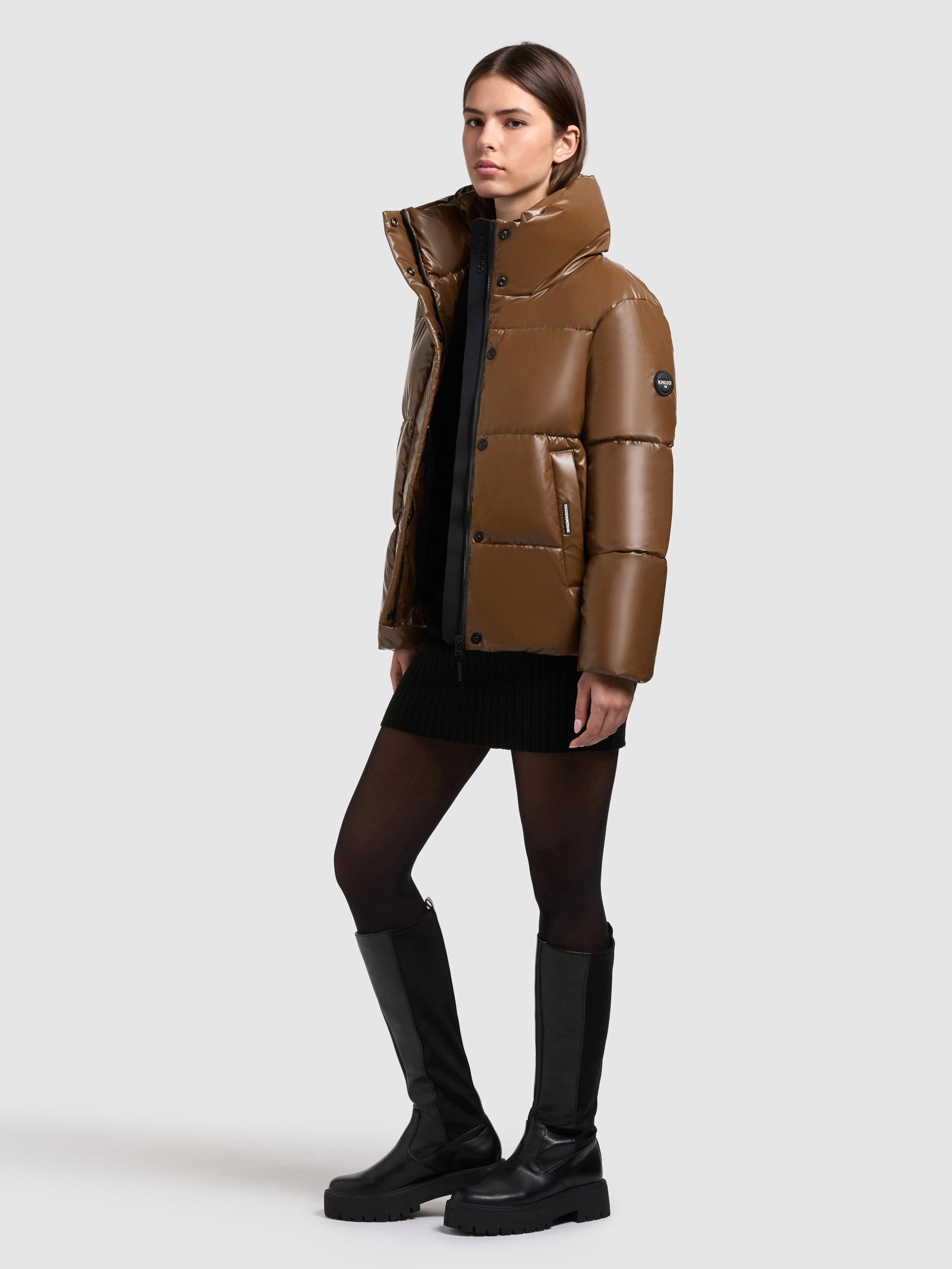 Schimmernde Winter Steppjacke "Rinja2 Shiny" Copper Brown