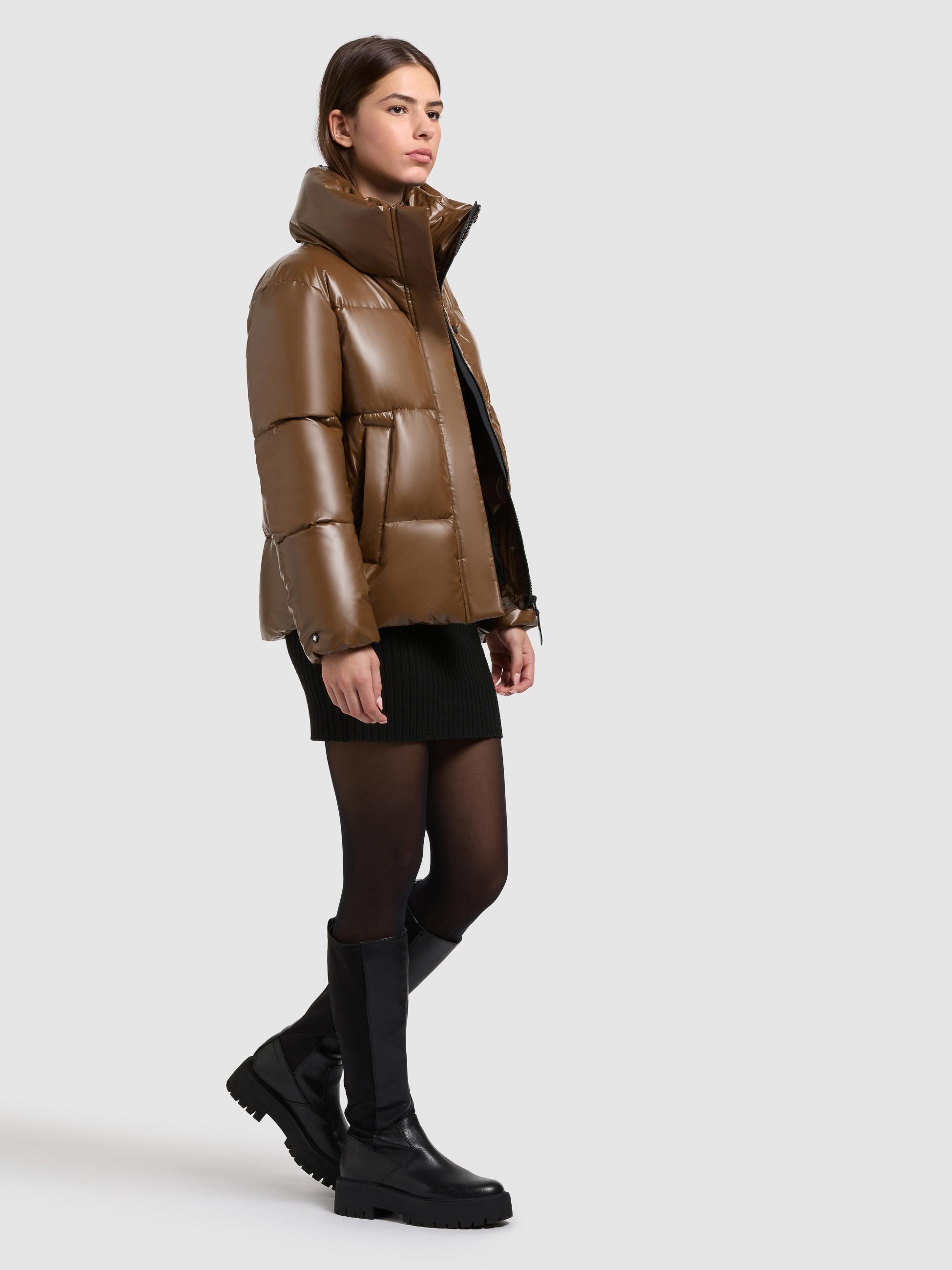Schimmernde Winter Steppjacke "Rinja2 Shiny" Copper Brown