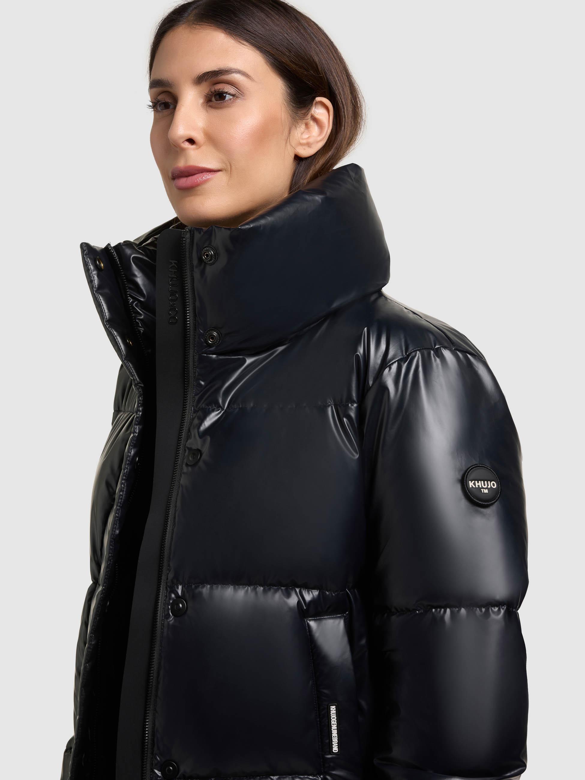 Schimmernde Winter Steppjacke "Rinja2 Shiny" Midnight Blue