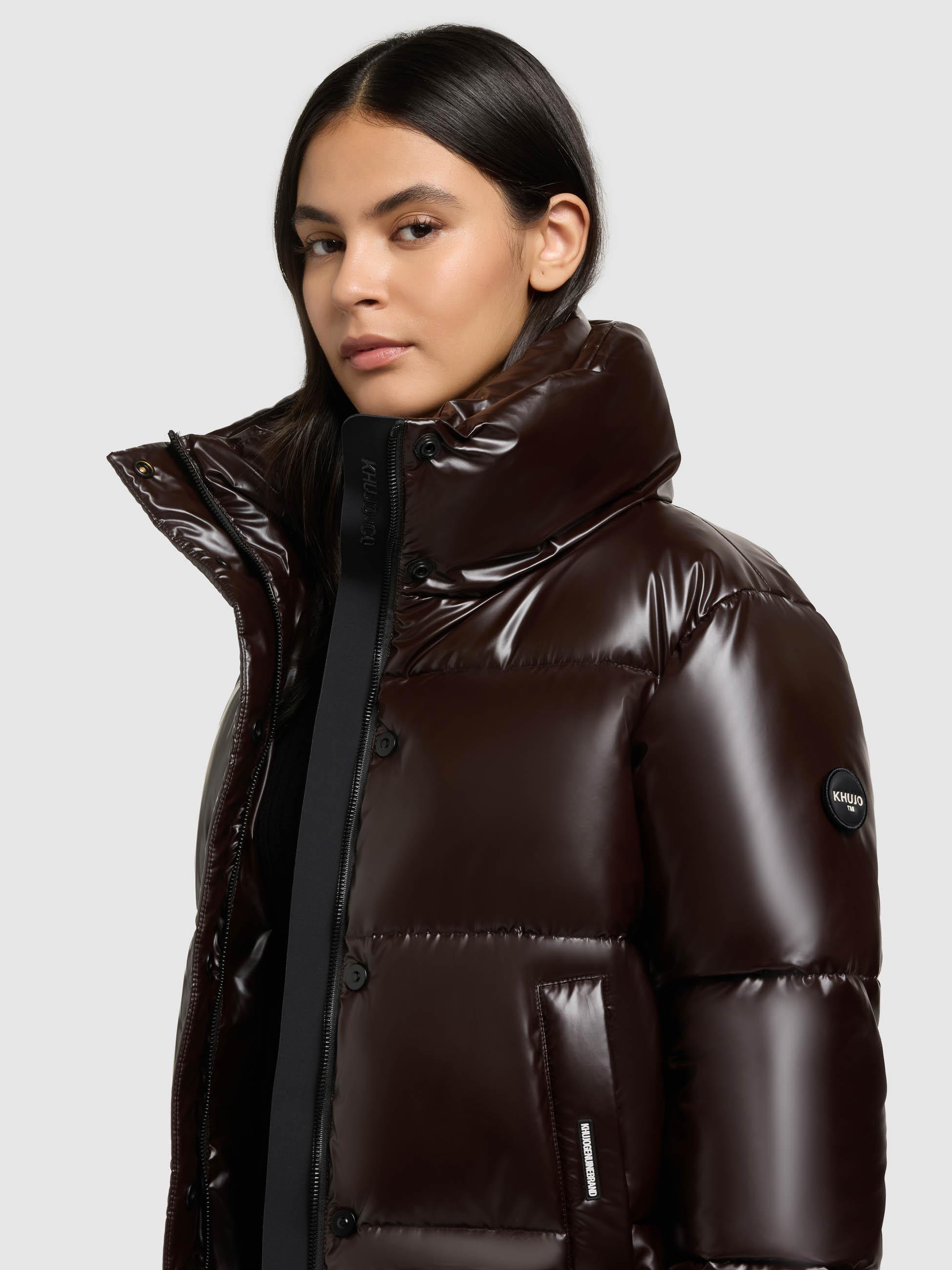Schimmernde Winter Steppjacke "Rinja2 Shiny" Moody Plum