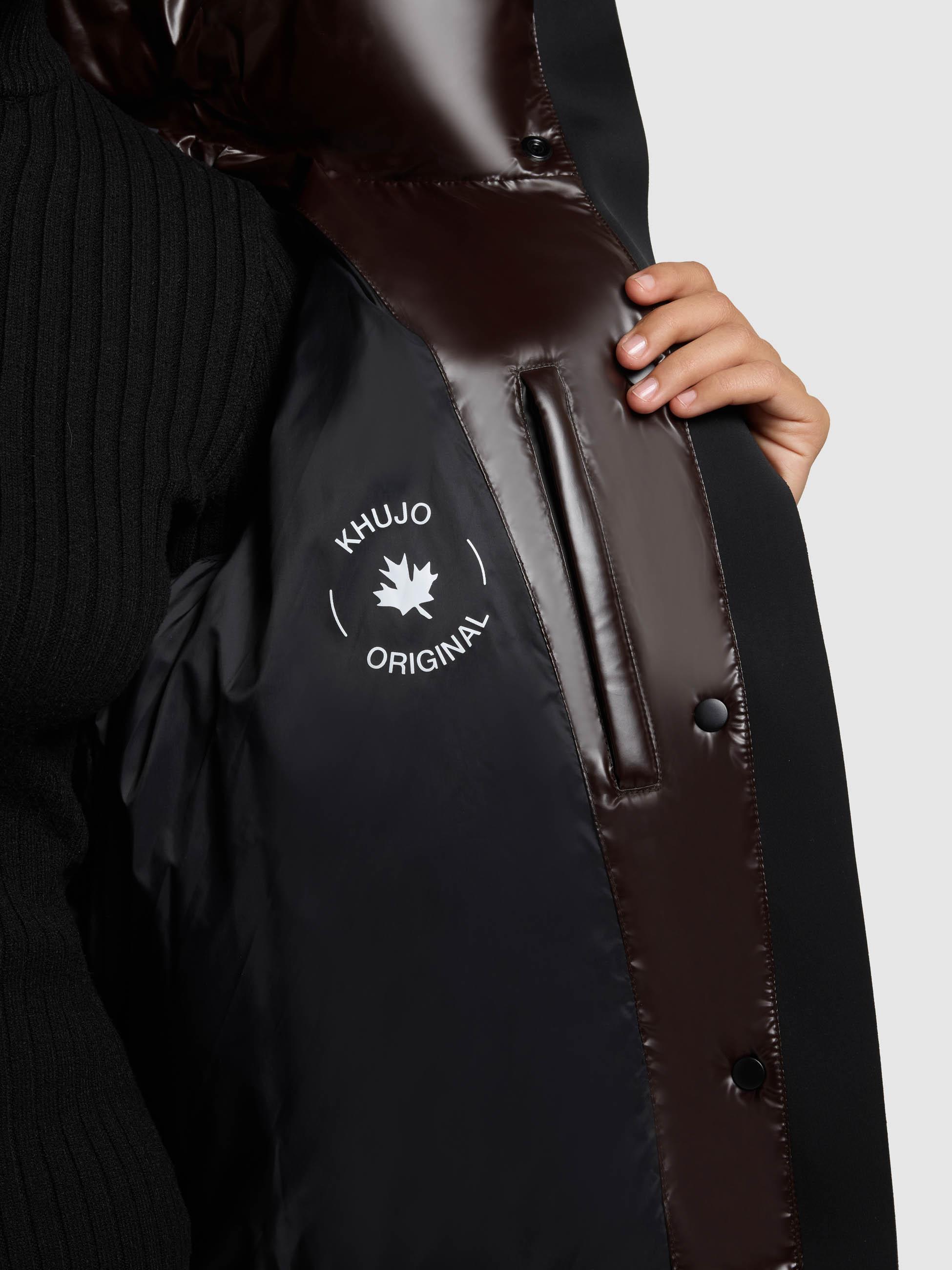 Schimmernde Winter Steppjacke "Rinja2 Shiny" Moody Plum