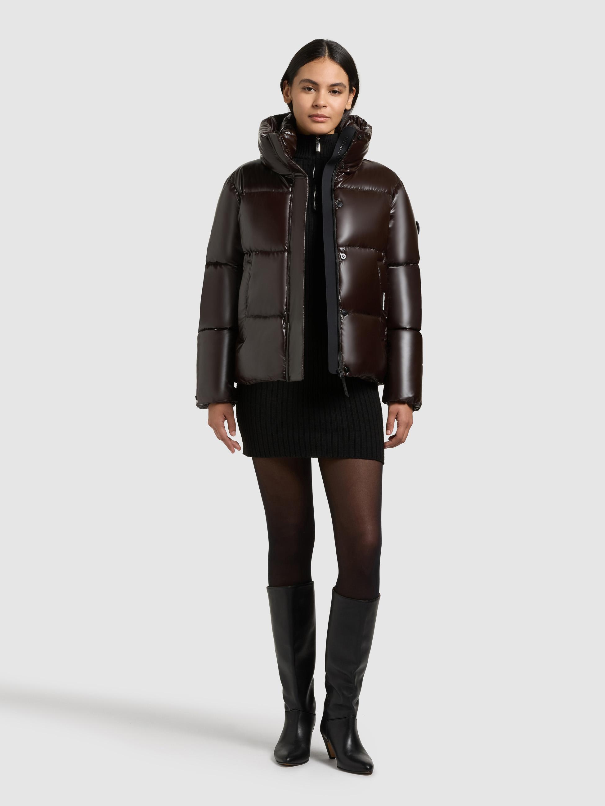 Schimmernde Winter Steppjacke "Rinja2 Shiny" Moody Plum