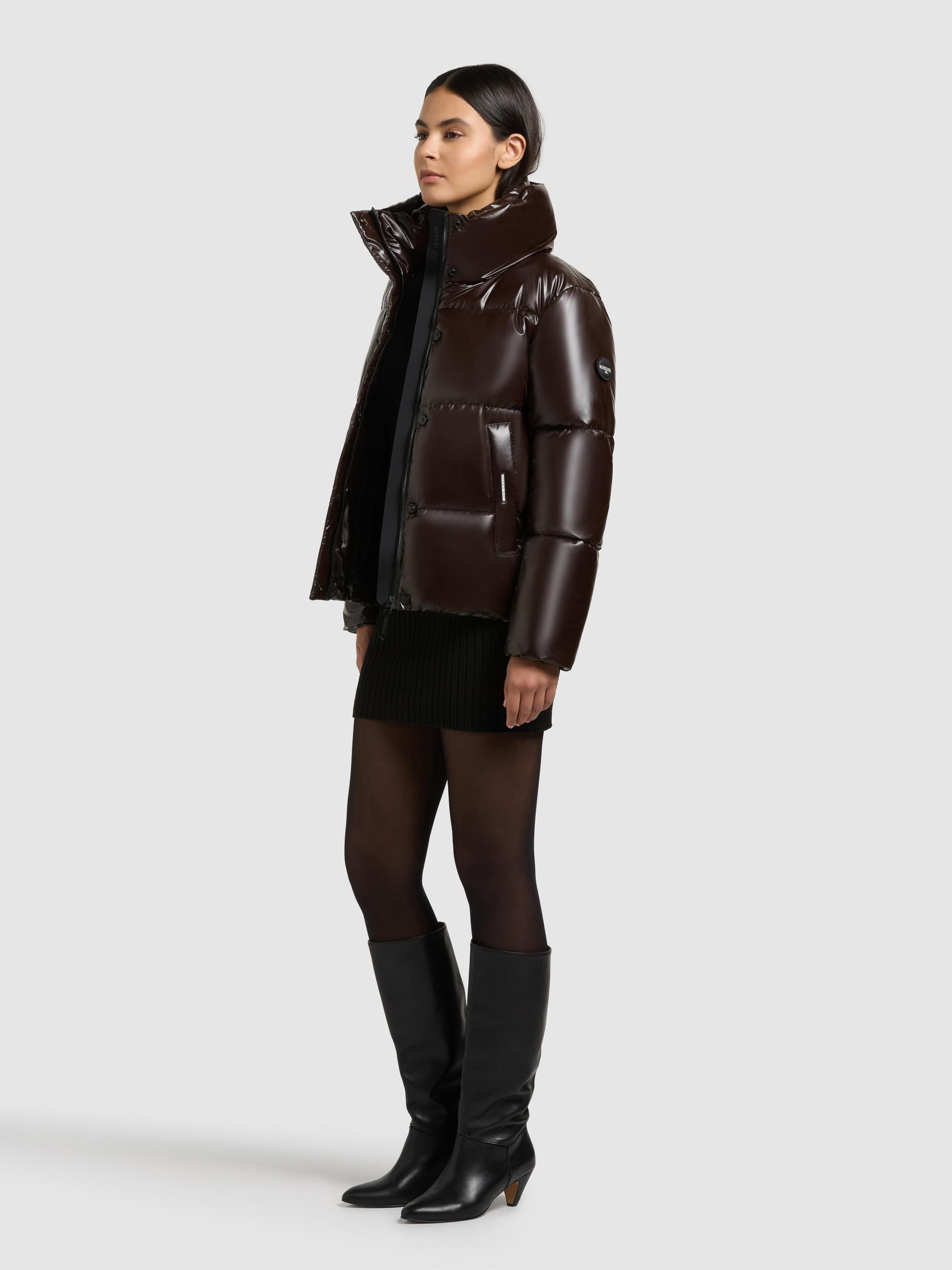 Schimmernde Winter Steppjacke "Rinja2 Shiny" Moody Plum