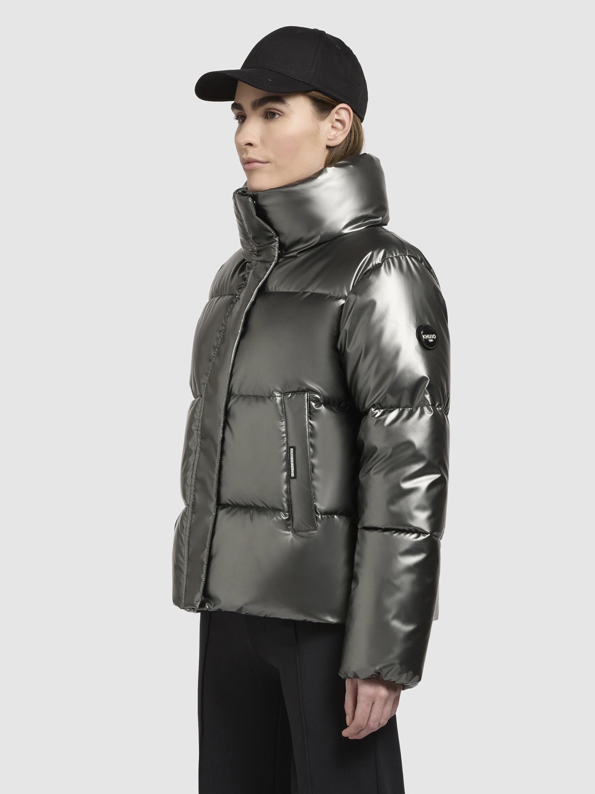 Winterjacke aus glänzendem Material "Rinja Shiny-YM" Medium Grey