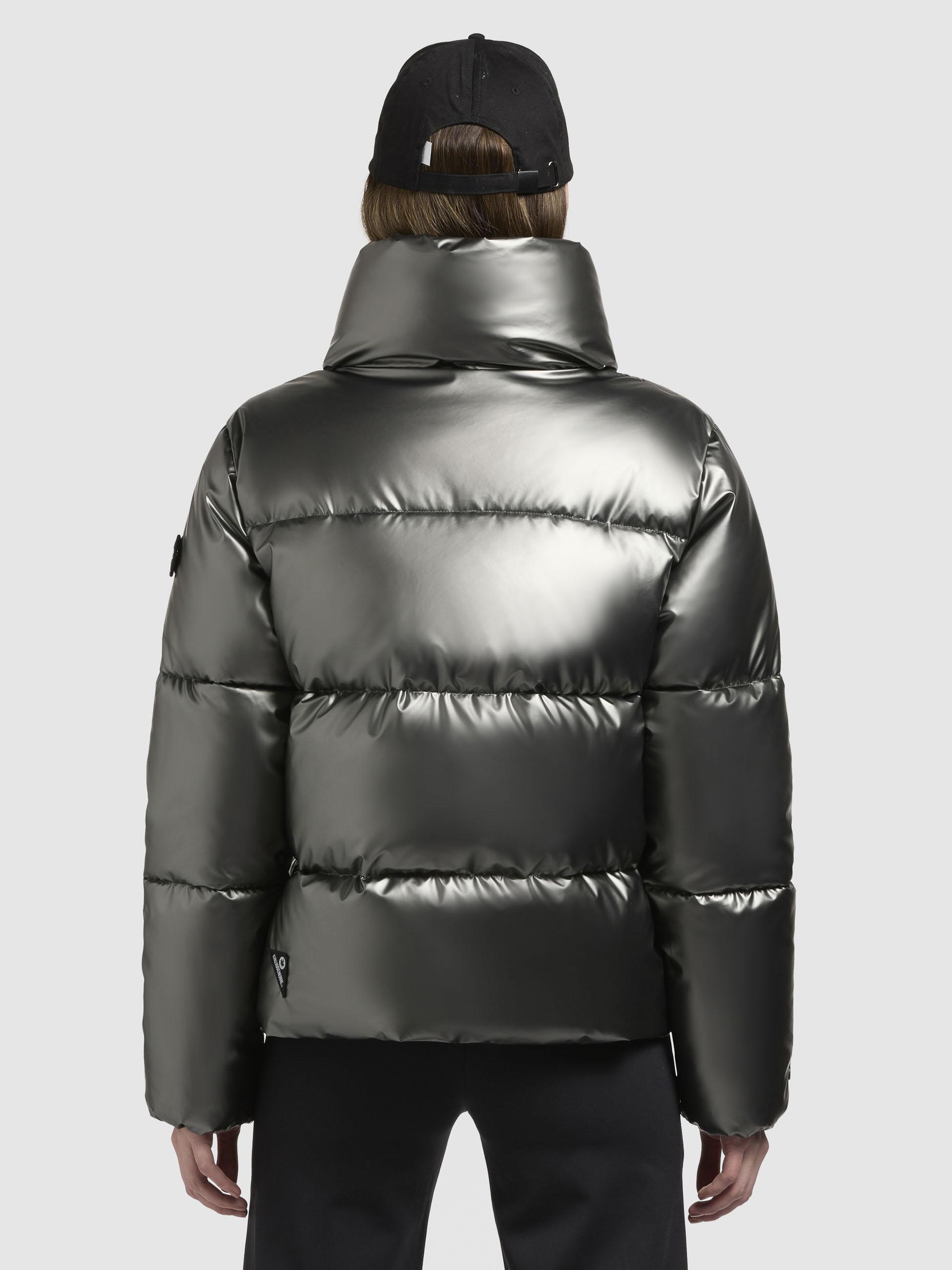 Winterjacke aus glänzendem Material "Rinja Shiny-YM" Medium Grey
