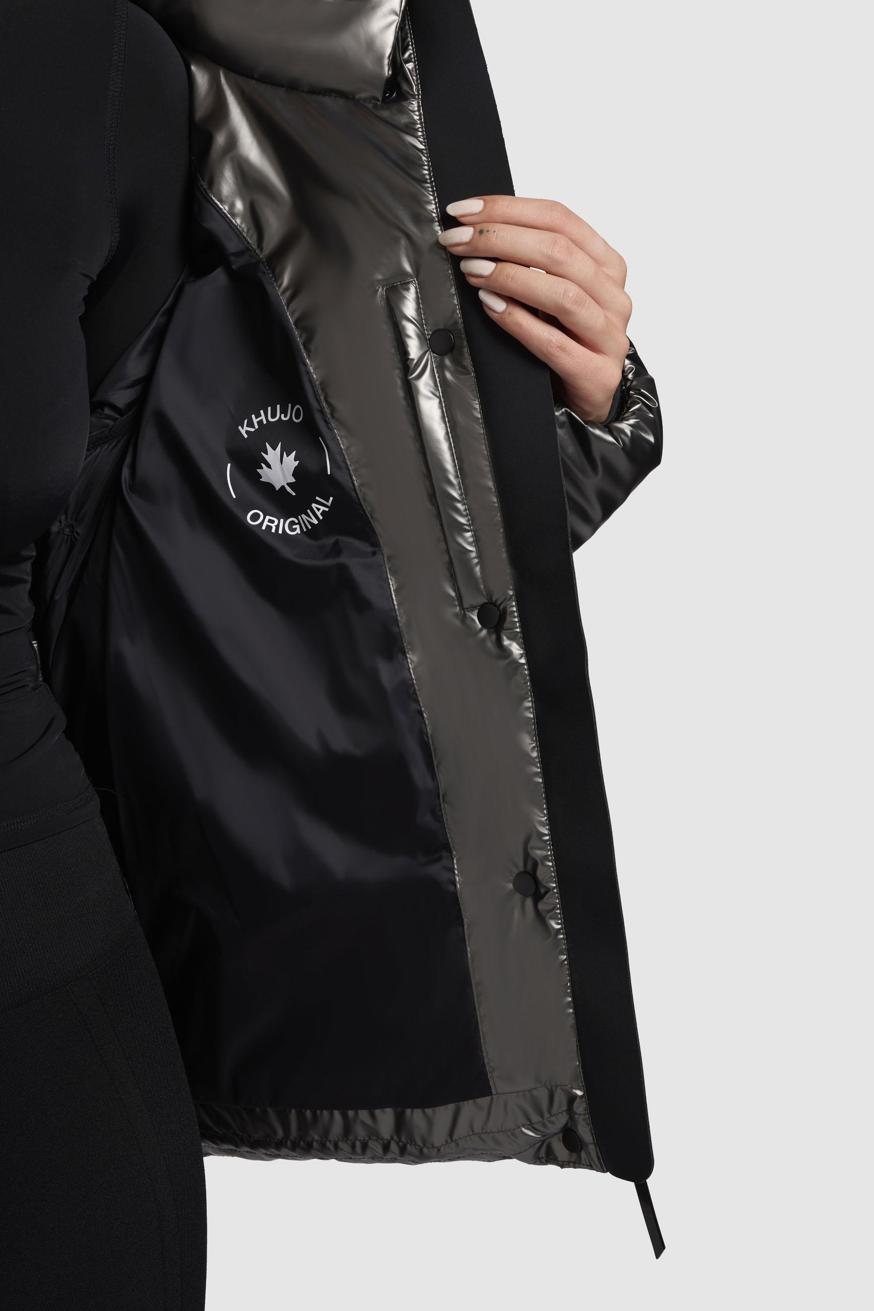 Winterjacke aus glänzendem Material "Rinja Shiny-YM" Medium Grey