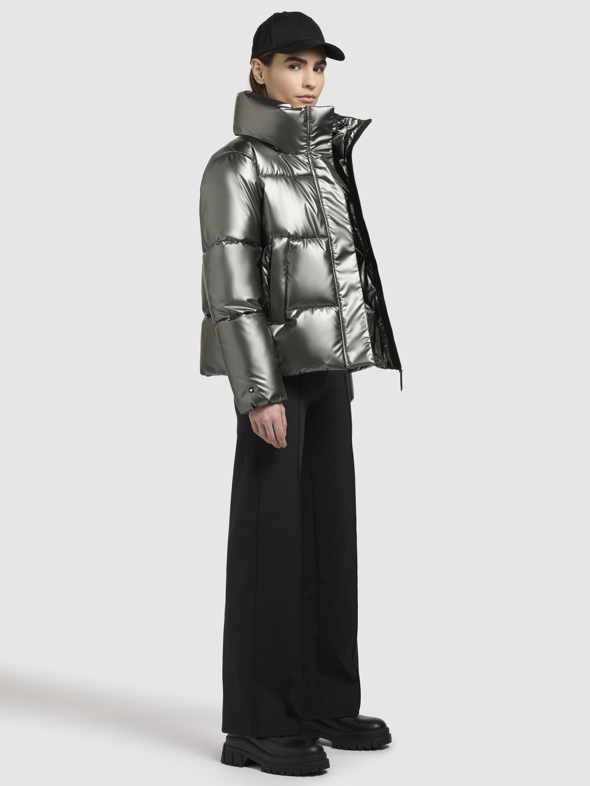 Winterjacke aus glänzendem Material "Rinja Shiny-YM" Medium Grey