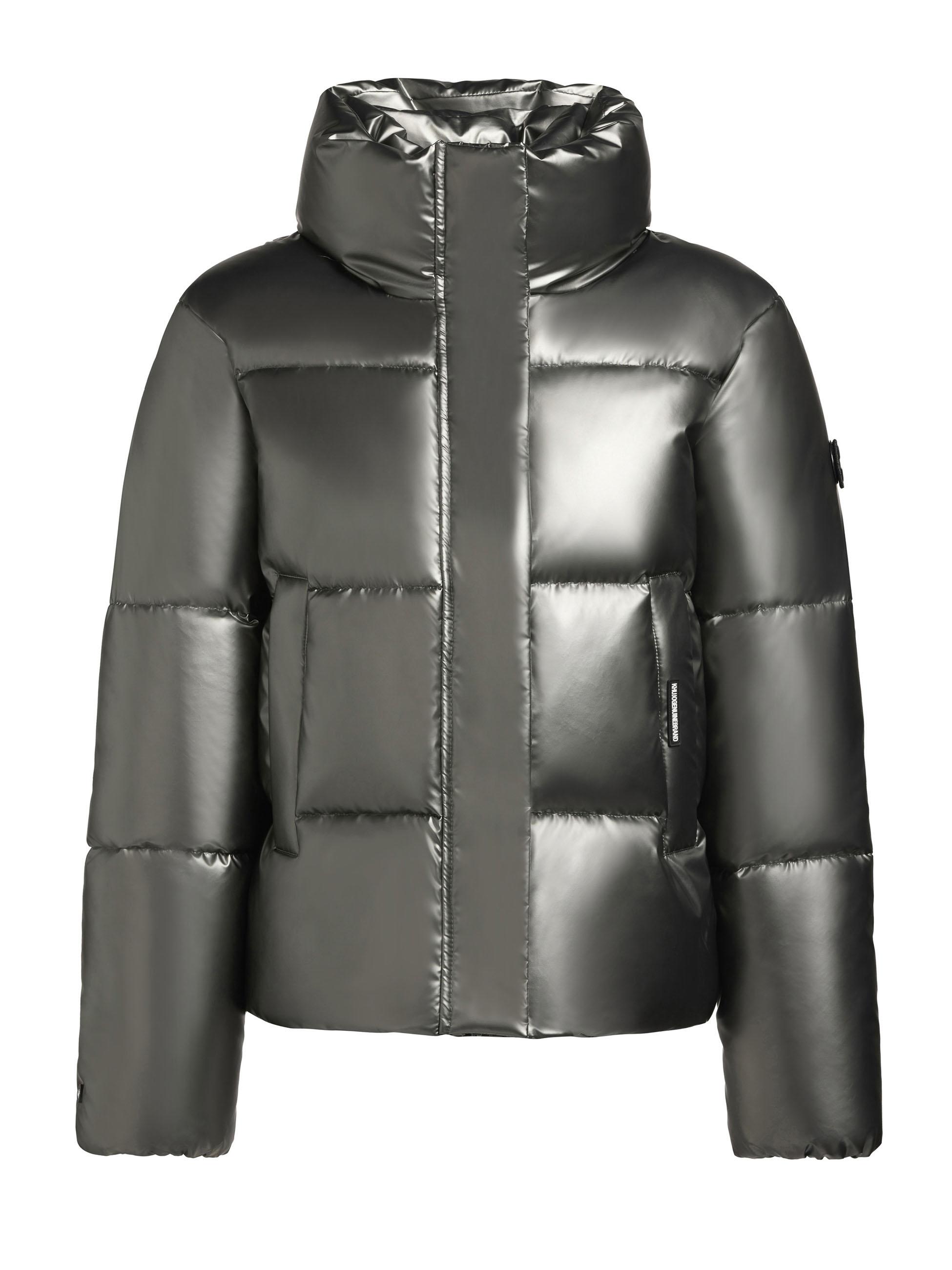 Winterjacke aus glänzendem Material "Rinja Shiny-YM" Medium Grey