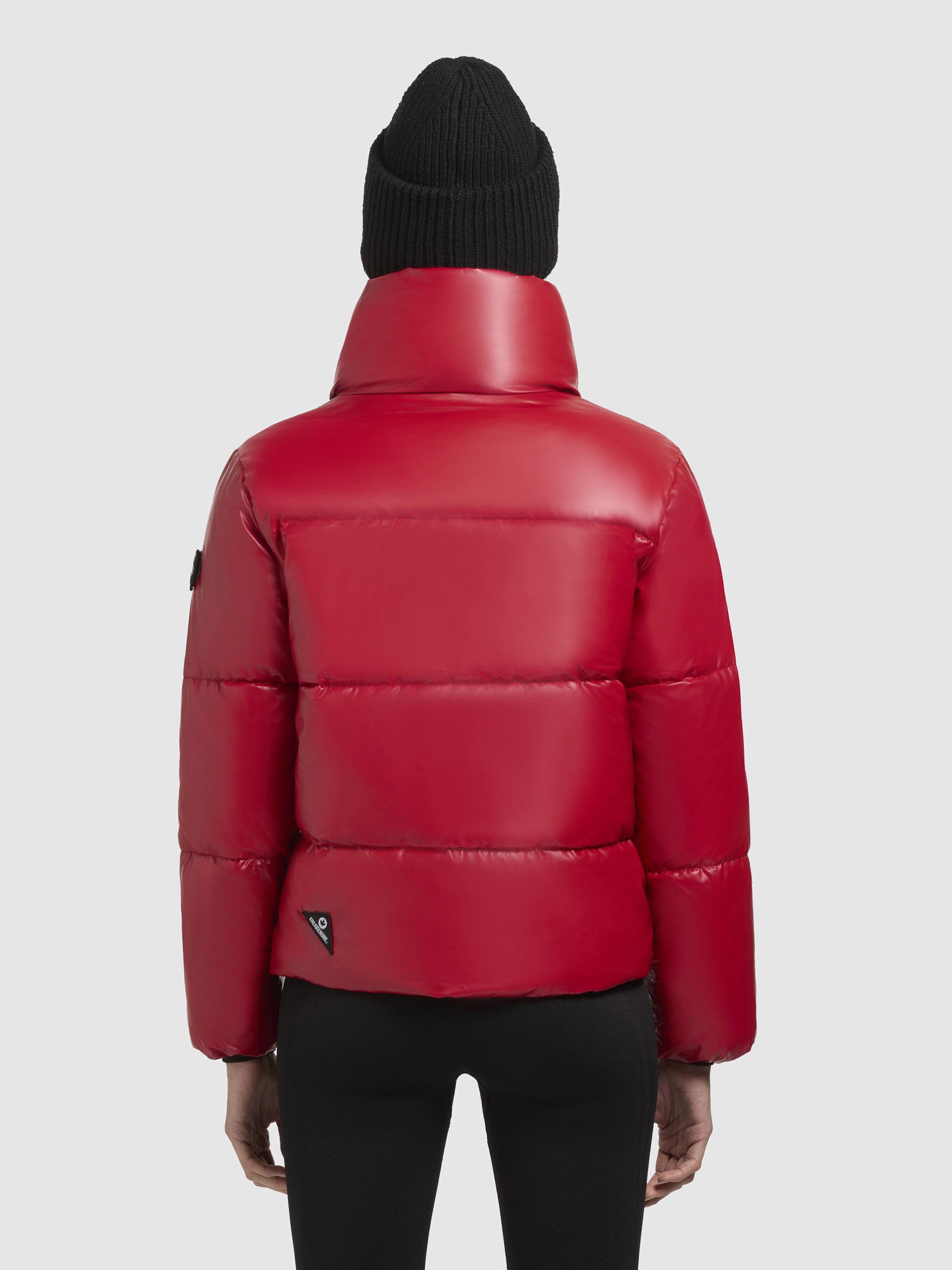 Winterjacke aus glänzendem Material "Rinja Shiny-YM" Ochre Red