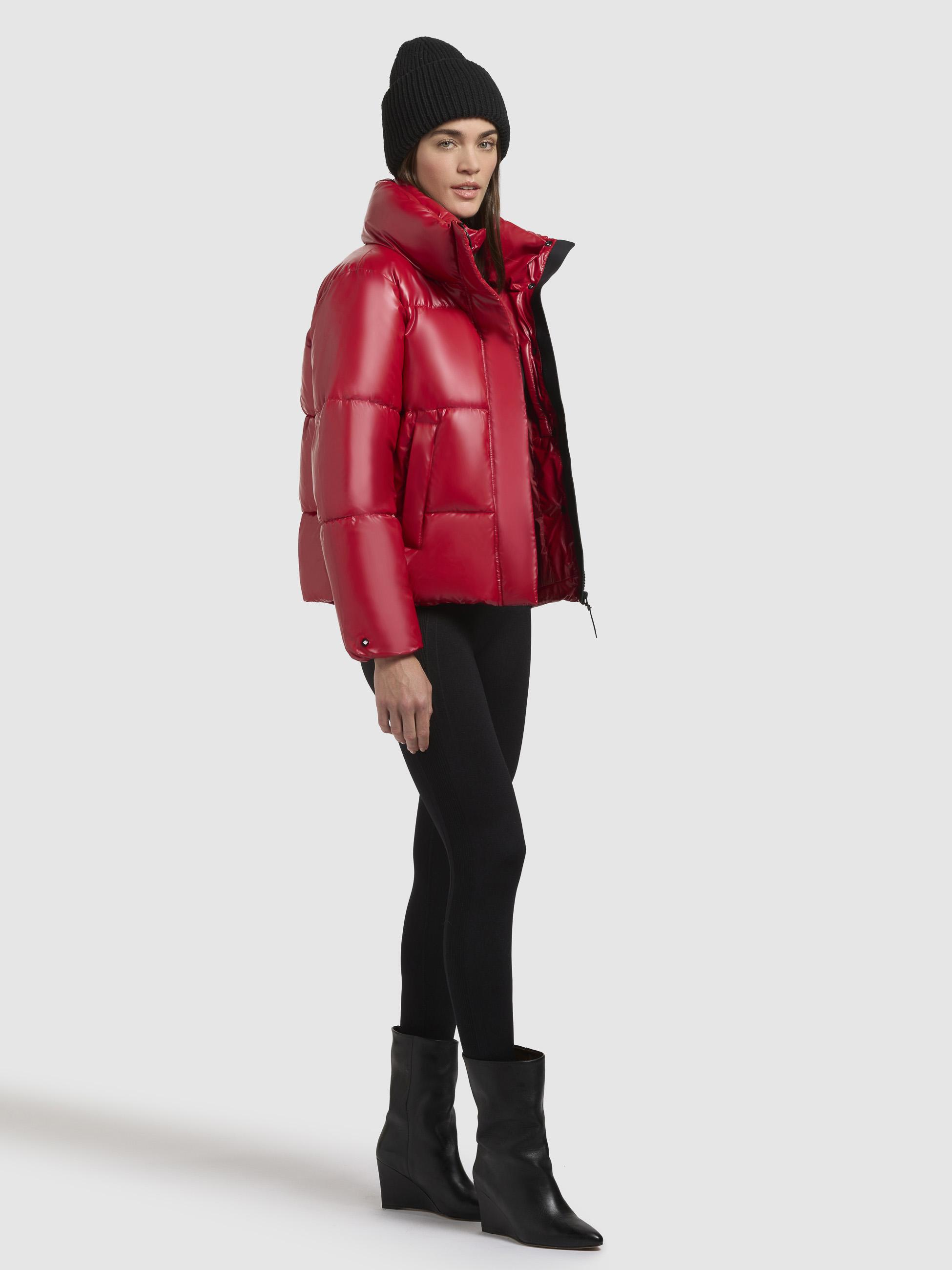 Winterjacke aus glänzendem Material "Rinja Shiny-YM" Ochre Red