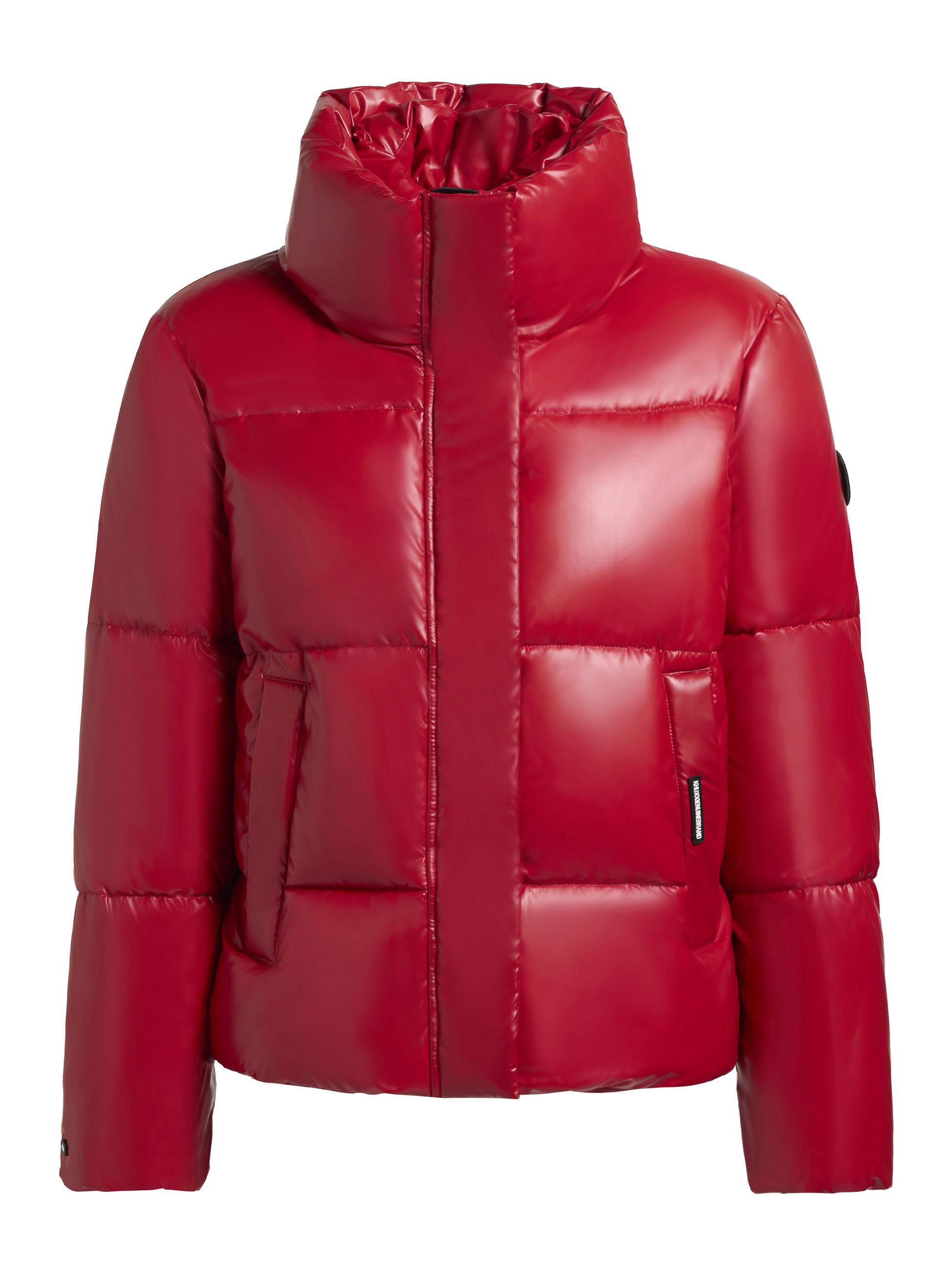 Winterjacke aus glänzendem Material "Rinja Shiny-YM" Ochre Red