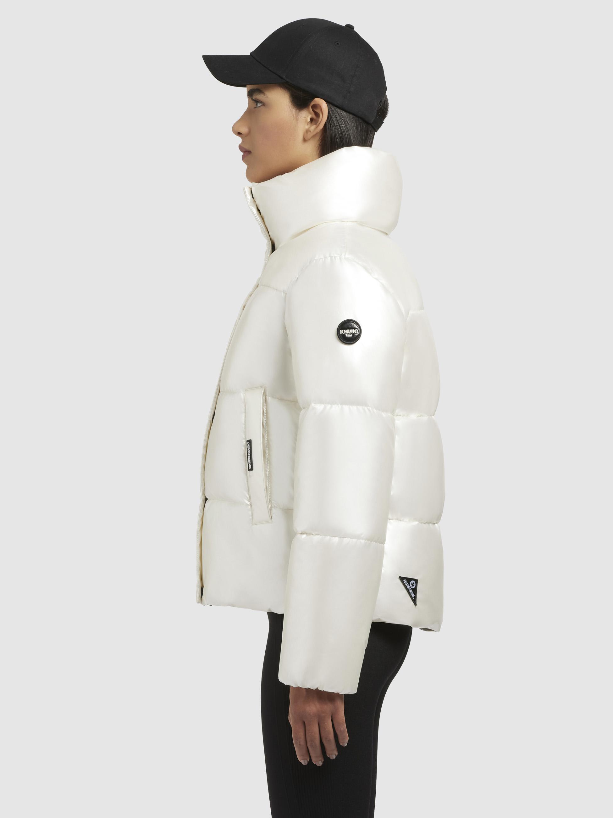 Winterjacke aus glänzendem Material "Rinja Shiny-YM" Off White