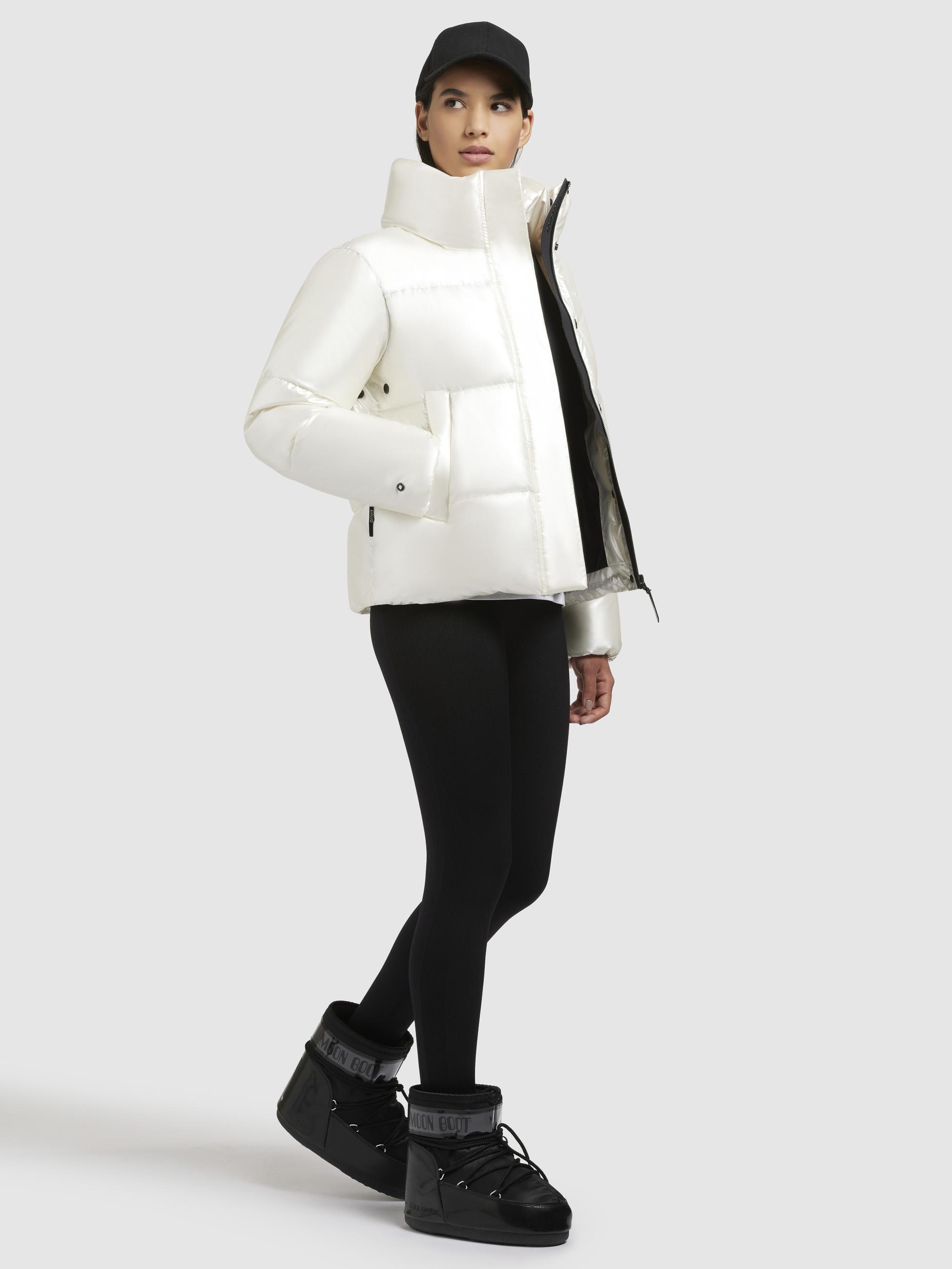 Winterjacke aus glänzendem Material "Rinja Shiny-YM" Off White