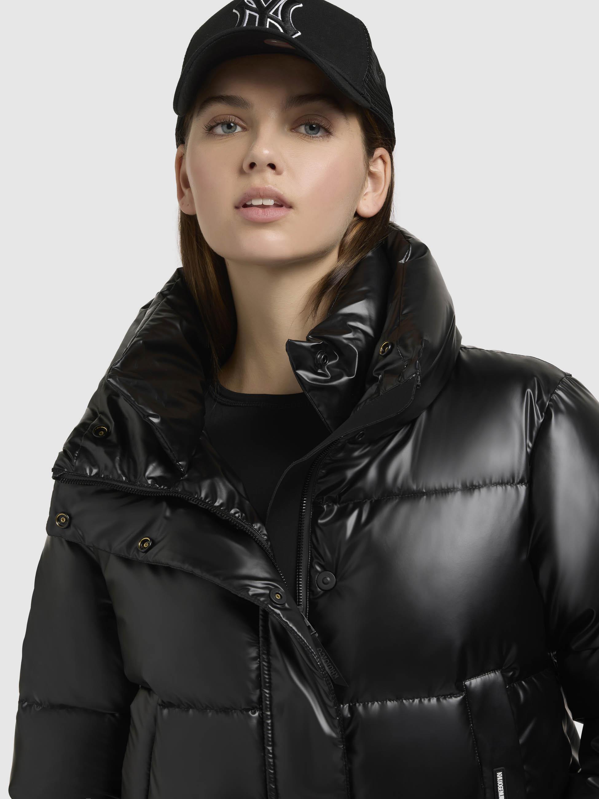 Glänzende Winter Steppjacke "Rinja Shiny" Black