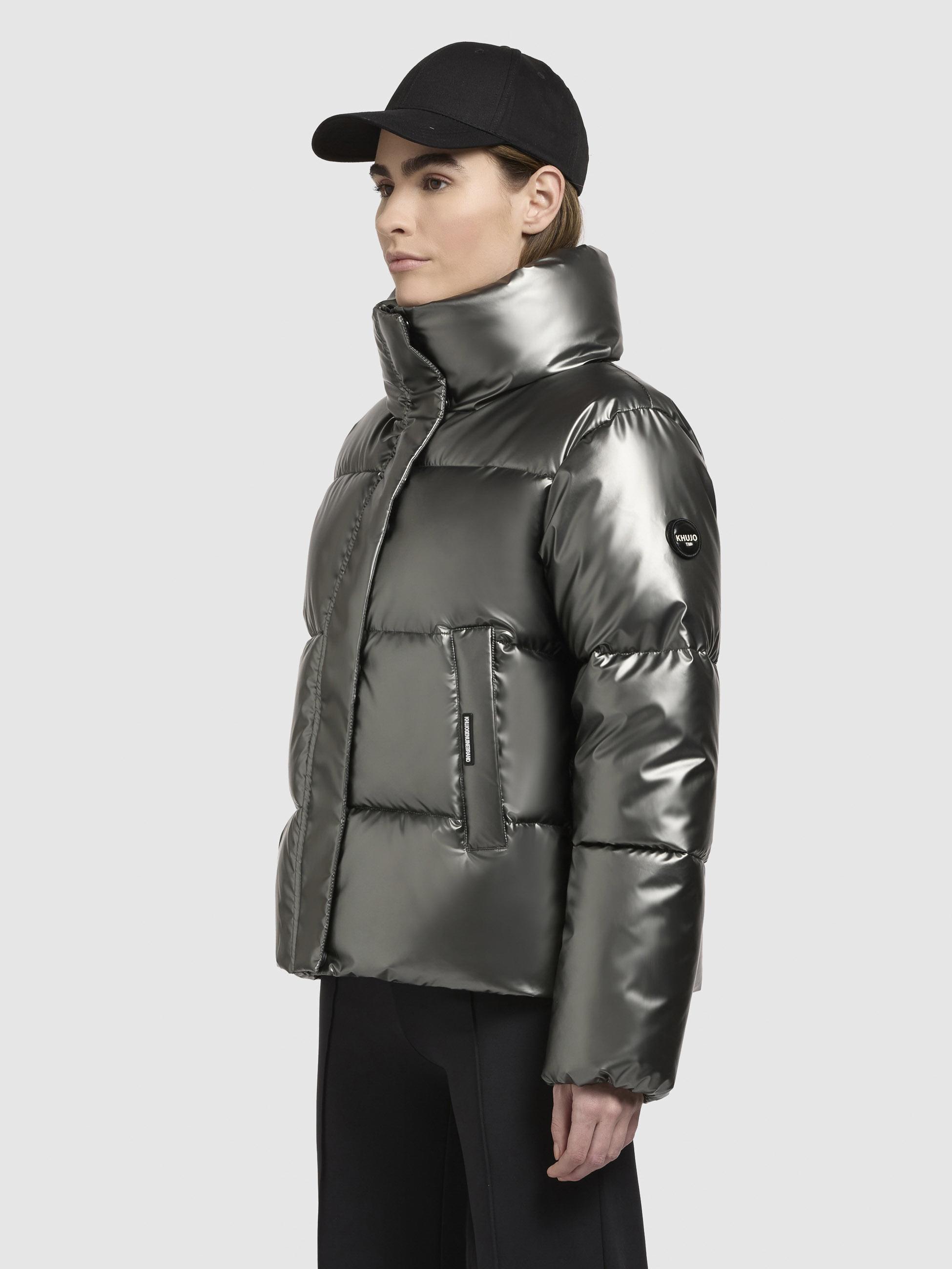 Glänzende Winter Steppjacke "Rinja Shiny" Medium Grey