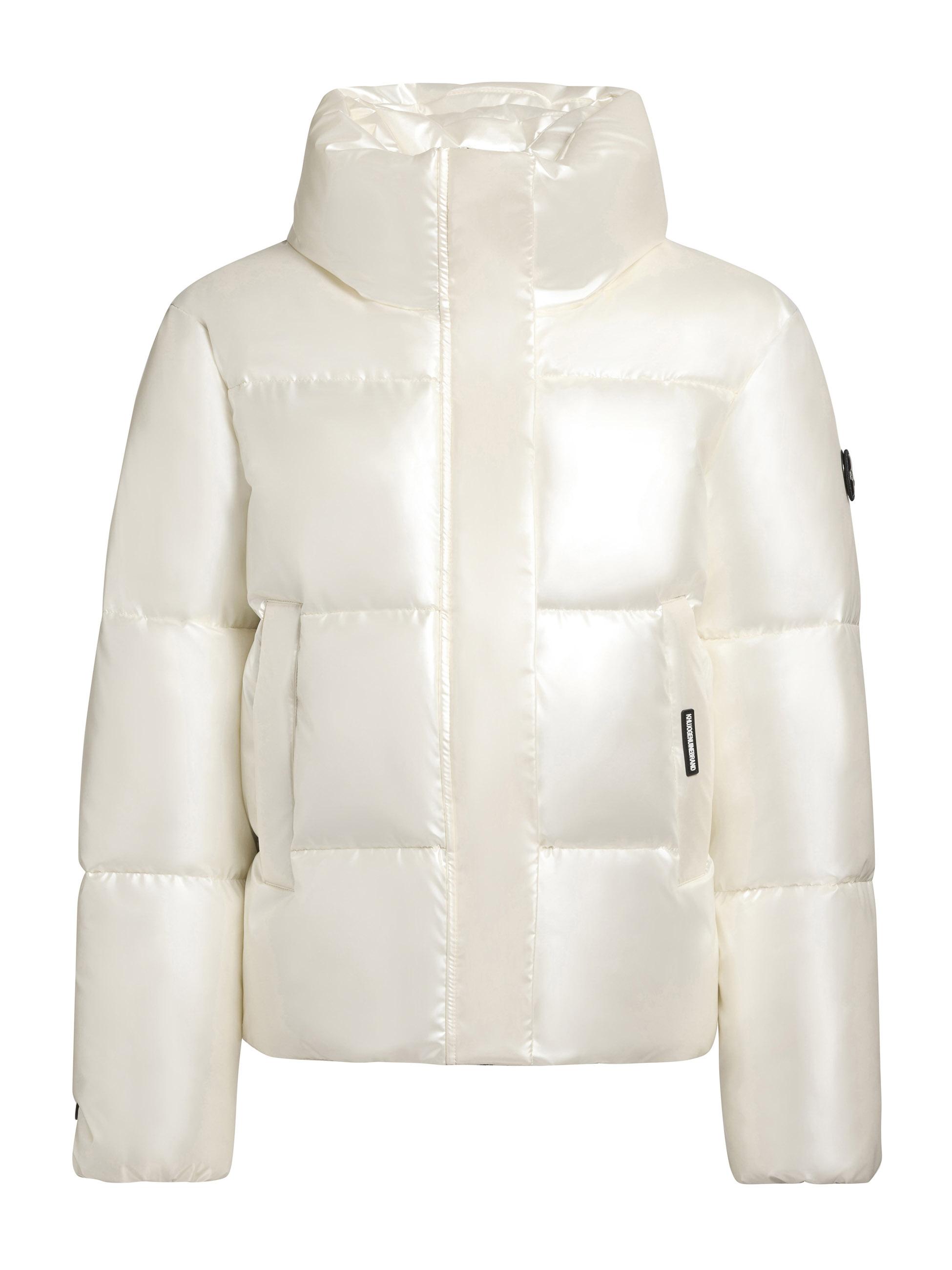 Glänzende Winter Steppjacke "Rinja Shiny" Off White