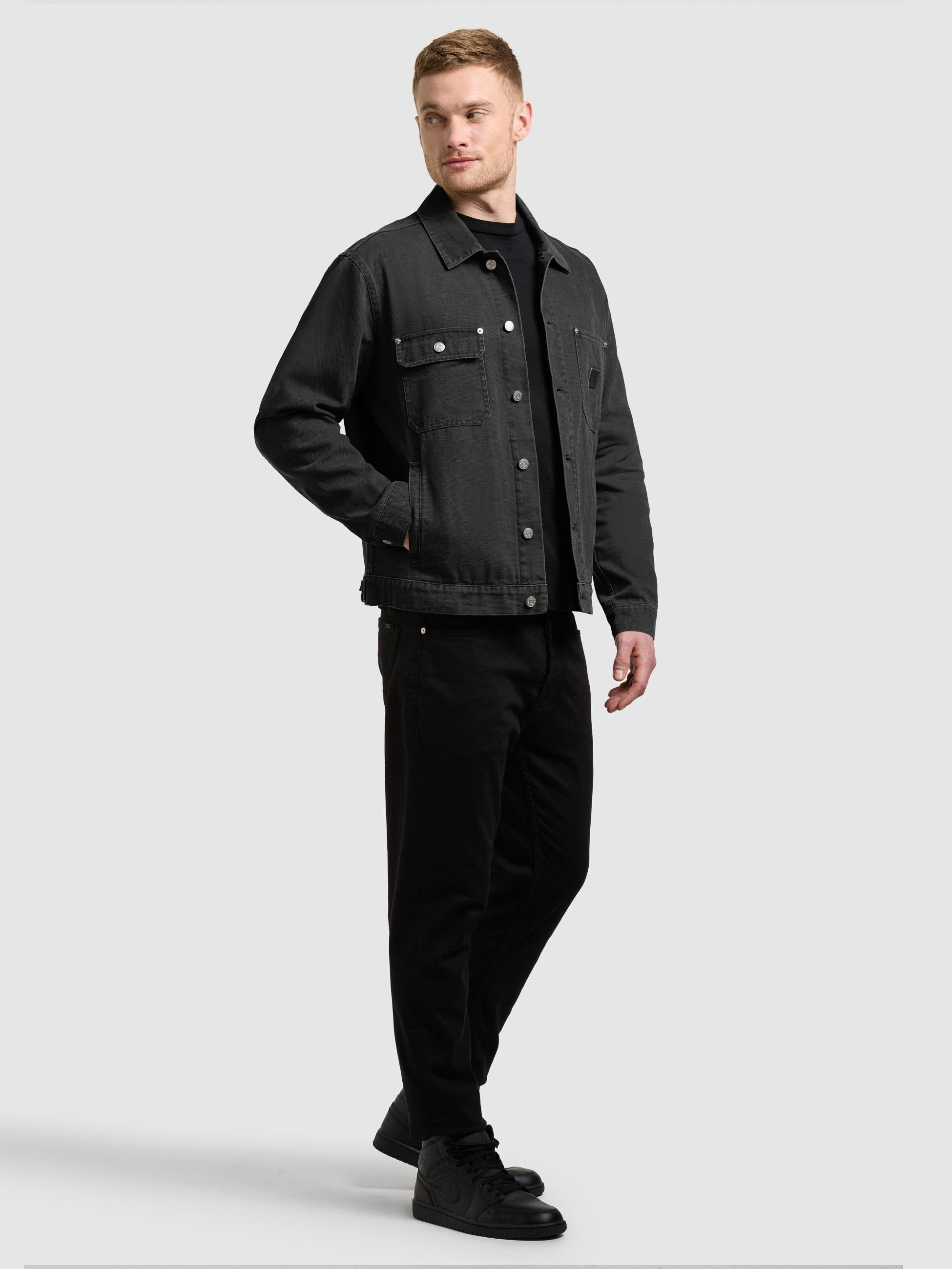 Jeansjacke mit Brusttaschen "Ronny" Black