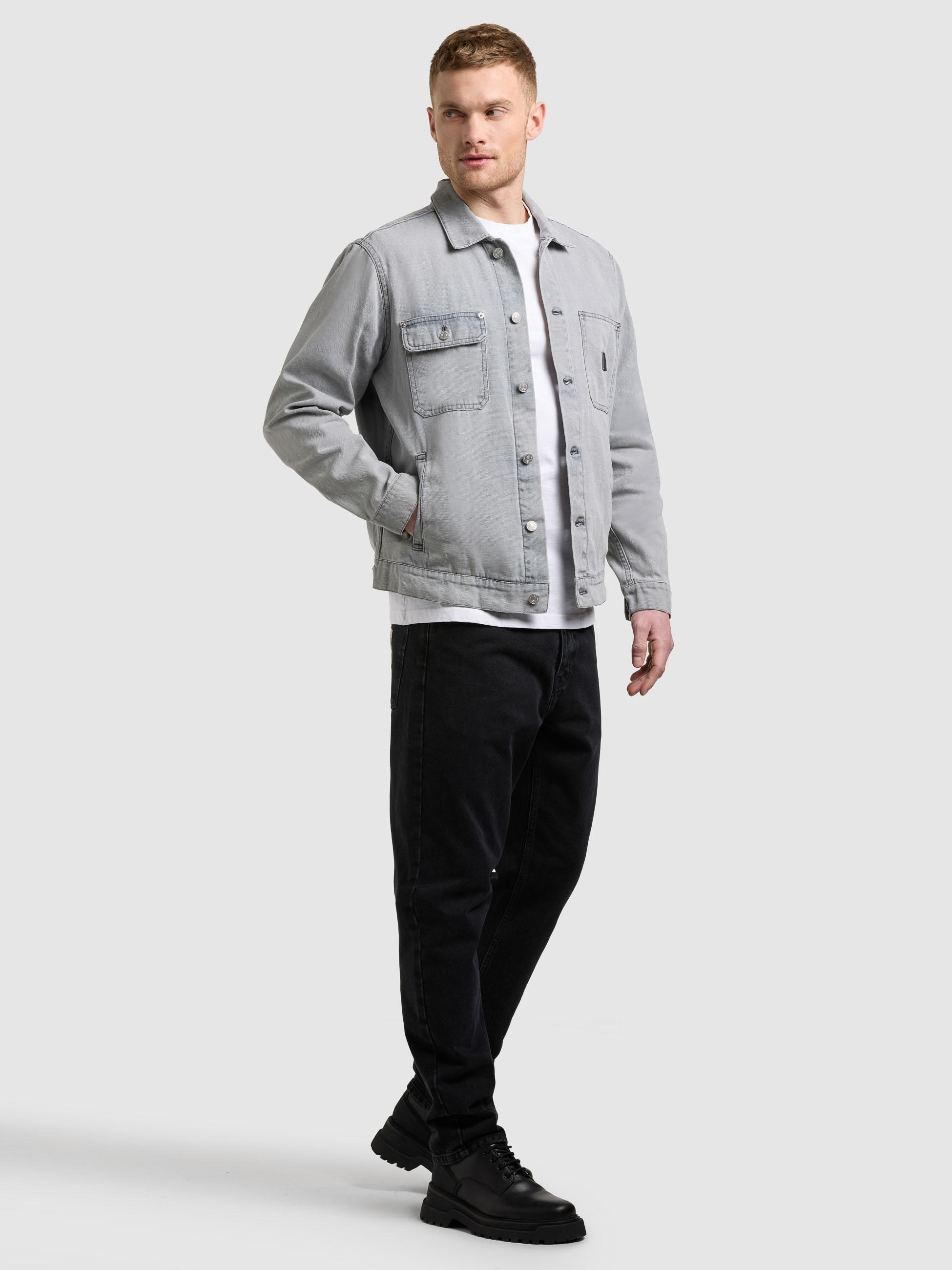 Jeansjacke mit Brusttaschen "Ronny" Light Grey