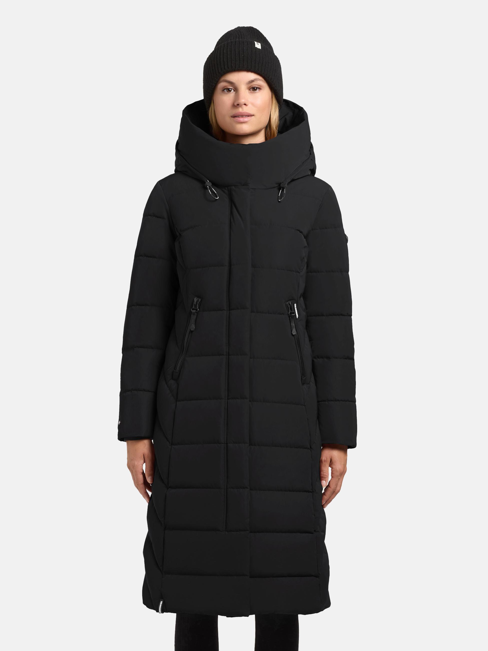 Warmer Steppmantel mit Kapuze Sensy-YM Black