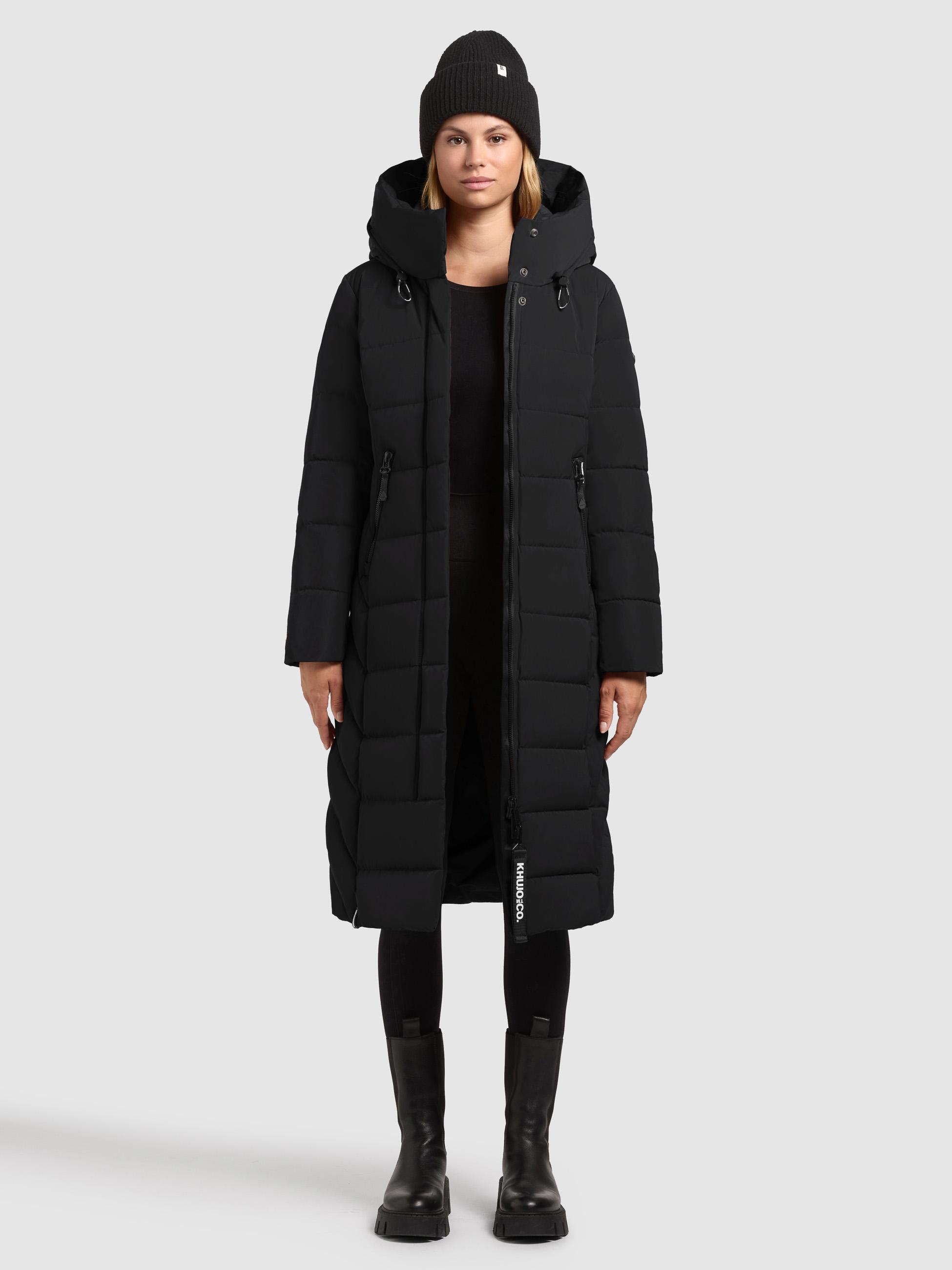 Warmer Steppmantel mit Kapuze Sensy-YM Black