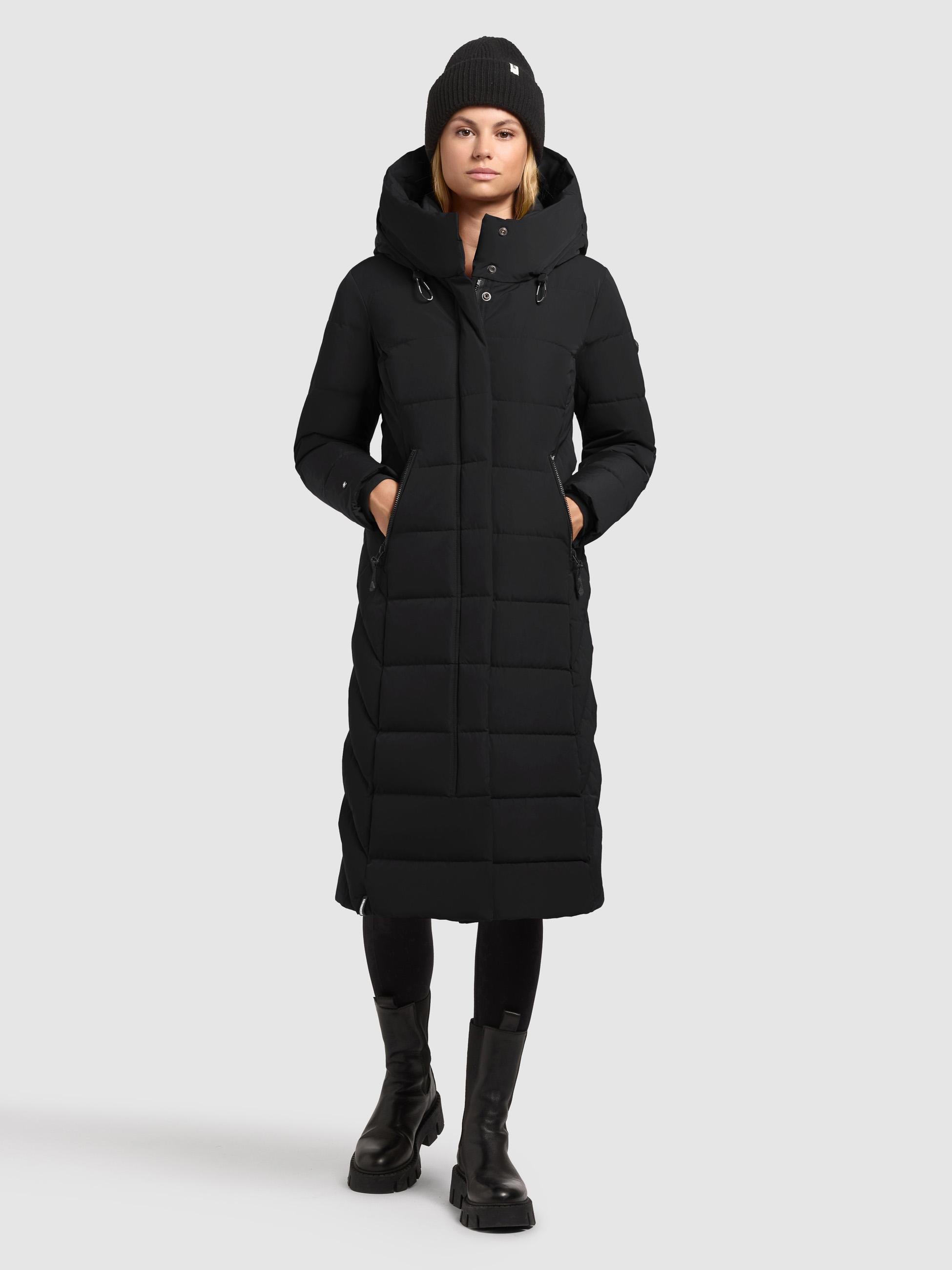Warmer Steppmantel mit Kapuze Sensy-YM Black