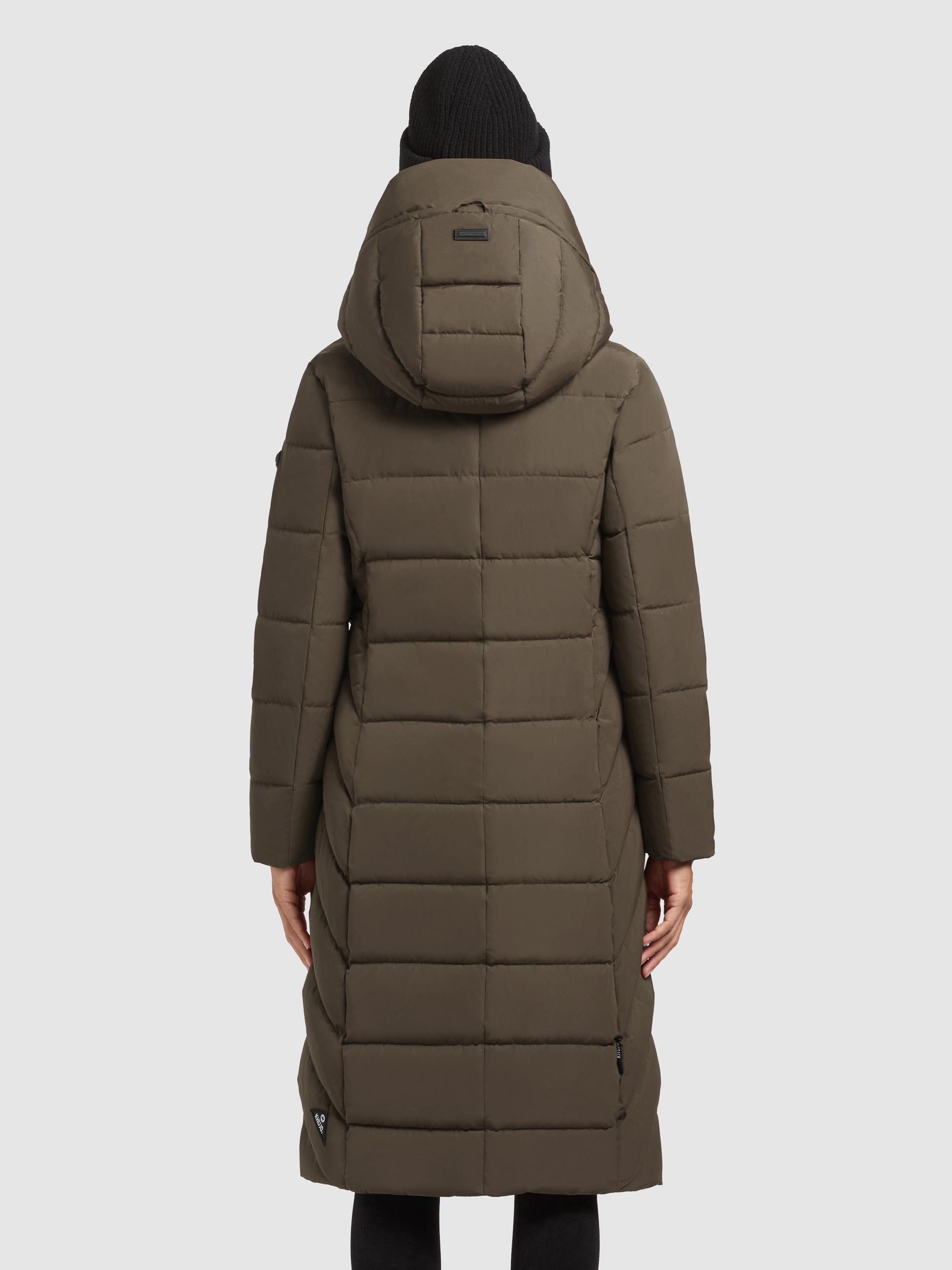 Warmer Steppmantel mit Kapuze "Sensy-YM" Dark Green