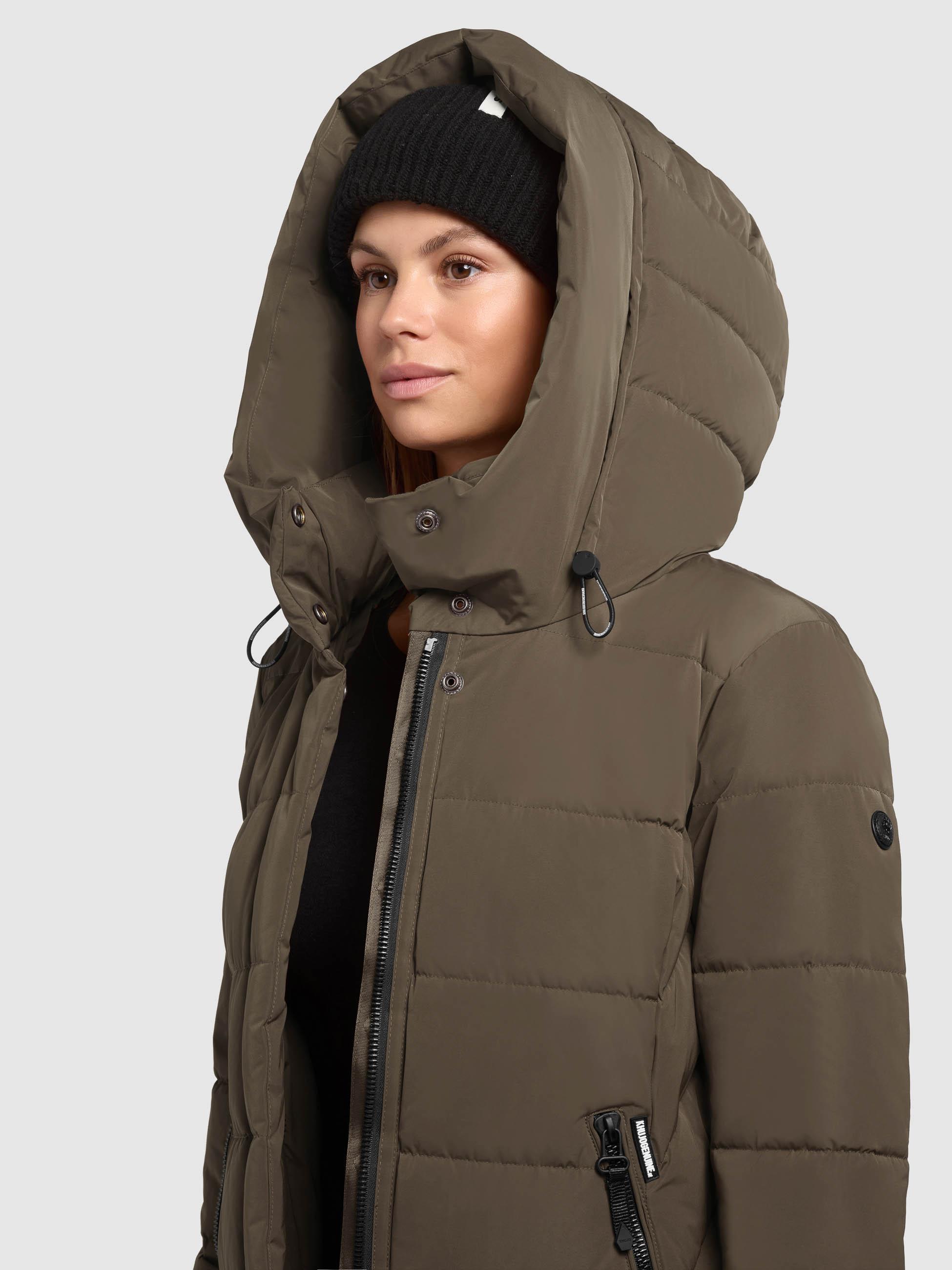 Warmer Steppmantel mit Kapuze "Sensy-YM" Dark Green