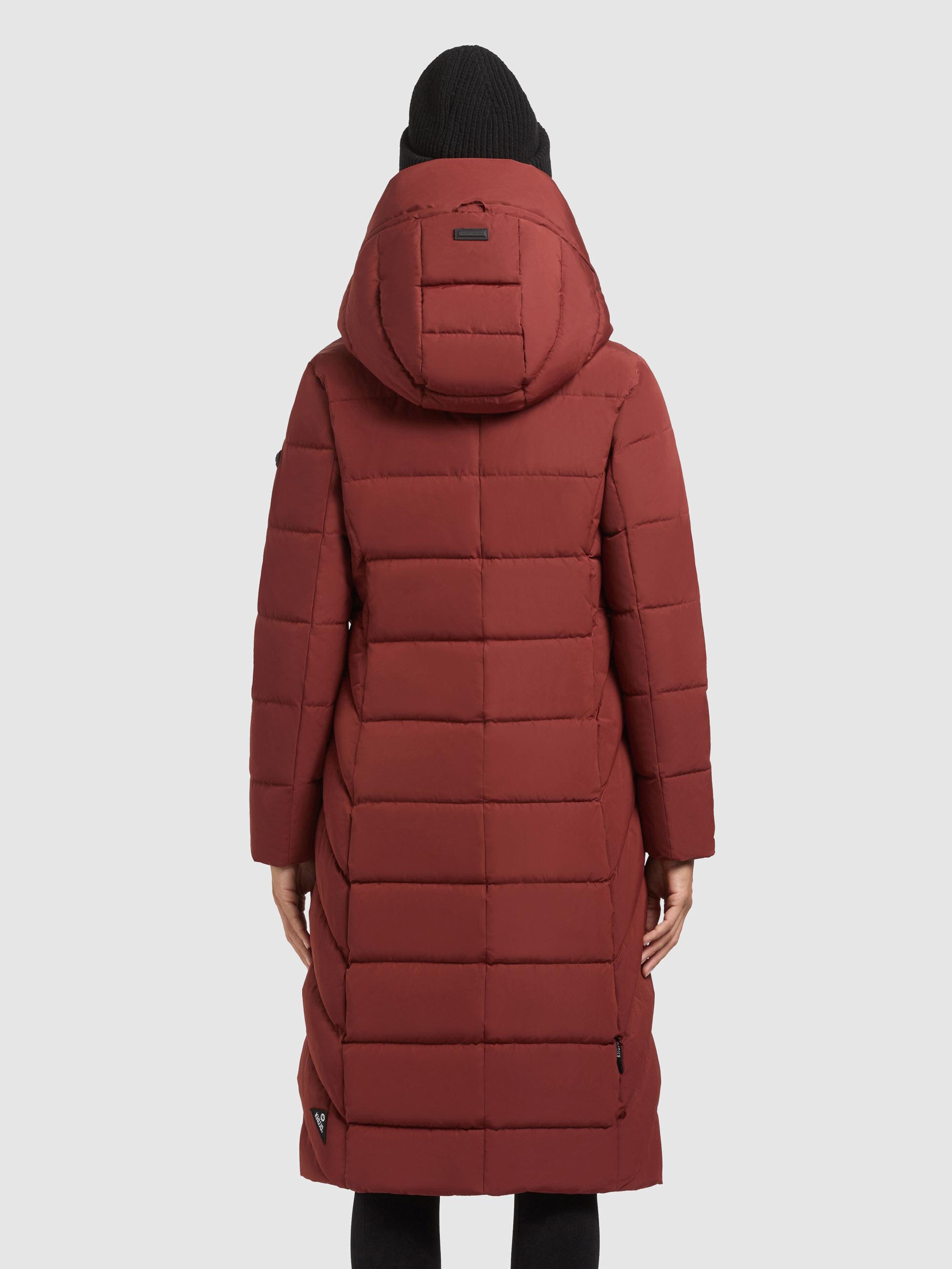 Warmer Steppmantel mit Kapuze "Sensy-YM" Dark Red