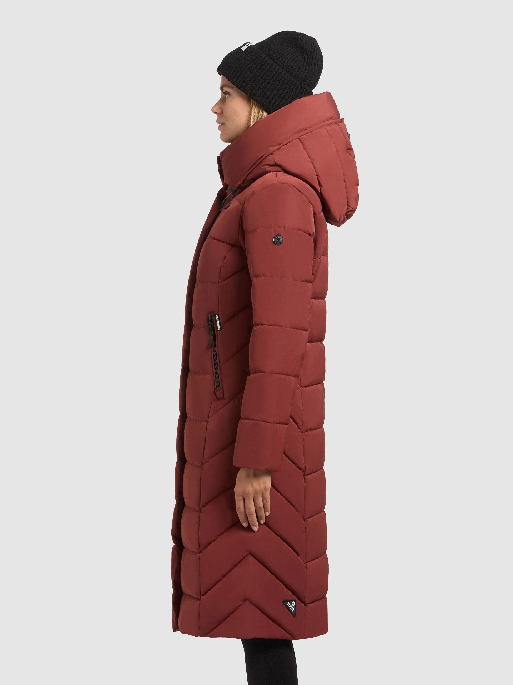 Warmer Steppmantel mit Kapuze "Sensy-YM" Dark Red