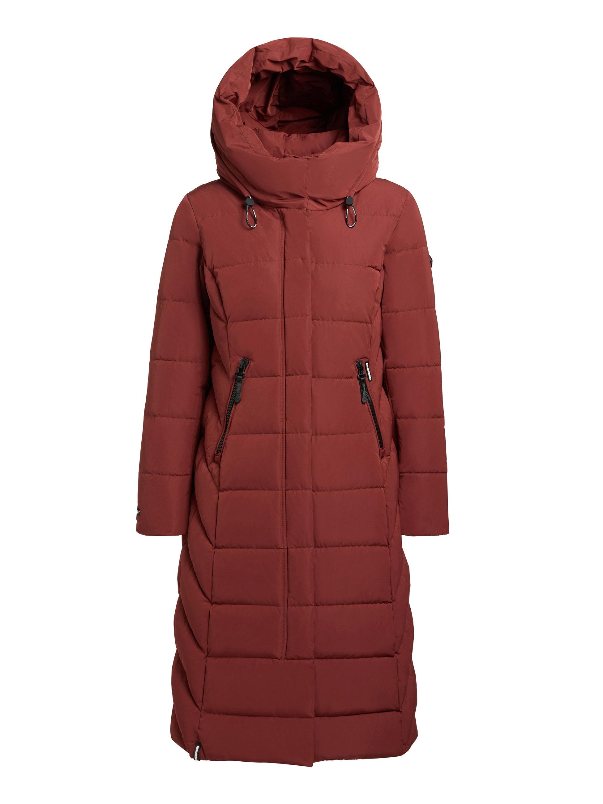 Warmer Steppmantel mit Kapuze "Sensy-YM" Dark Red