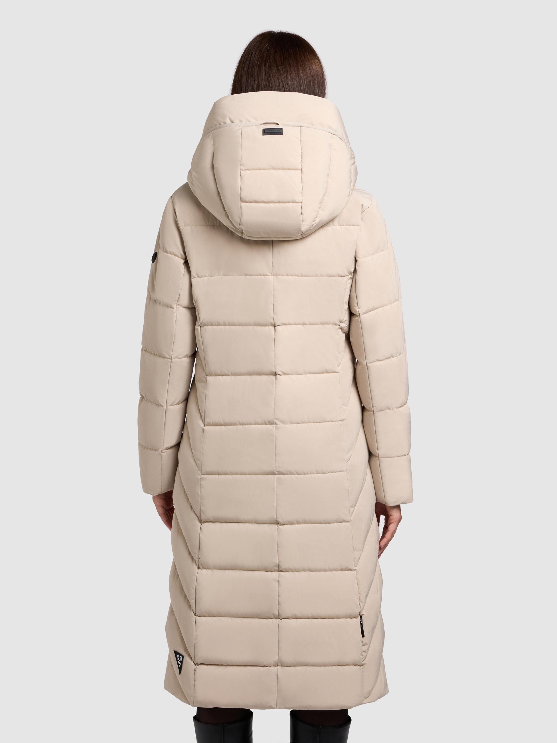 Warmer Steppmantel mit Kapuze Sensy-YM Feather Beige
