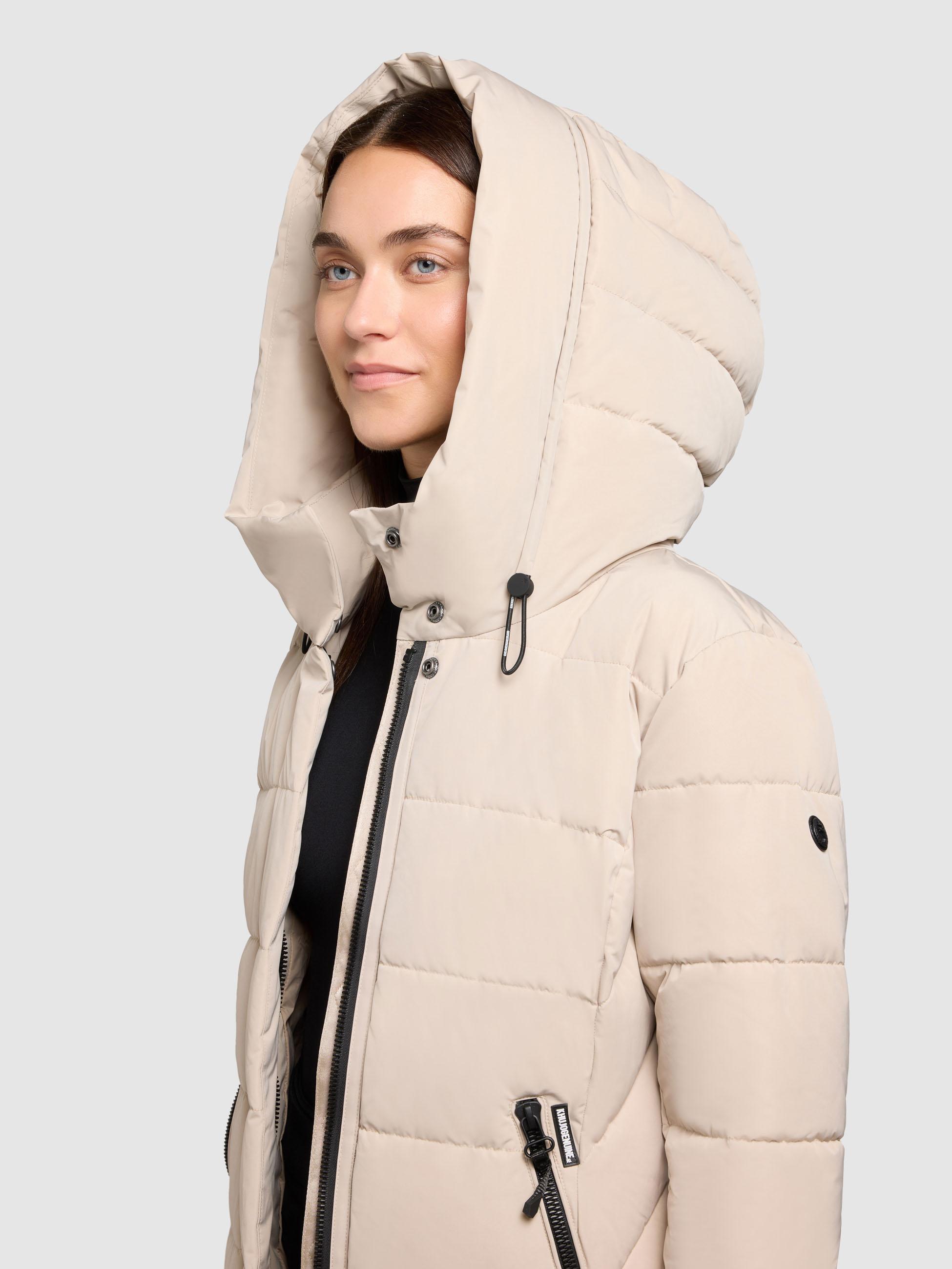 Warmer Steppmantel mit Kapuze Sensy-YM Feather Beige