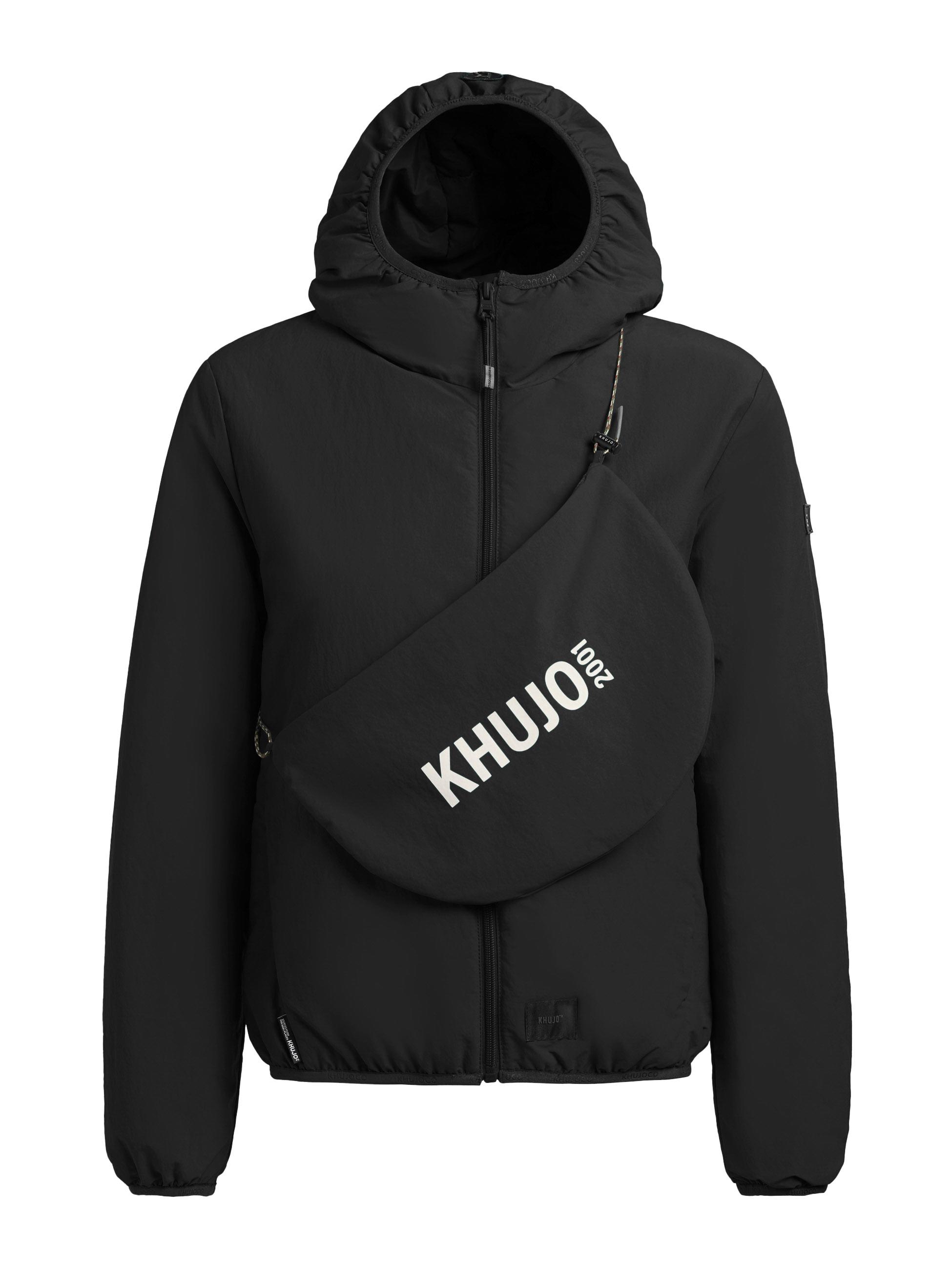 Packbare Übergangsjacke mit Umhängetasche "Shelly2" Black