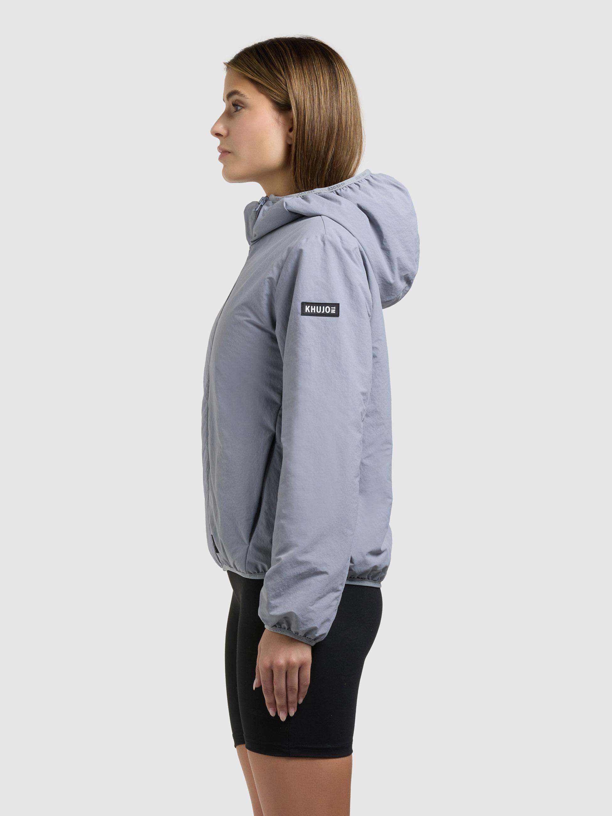 Packbare Übergangsjacke mit Umhängetasche "Shelly2" Misty Blue