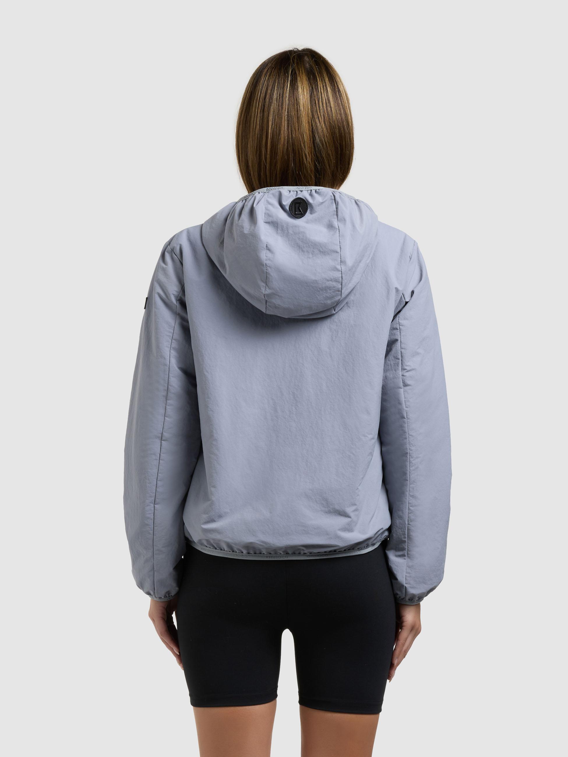 Packbare Übergangsjacke mit Umhängetasche "Shelly2" Misty Blue
