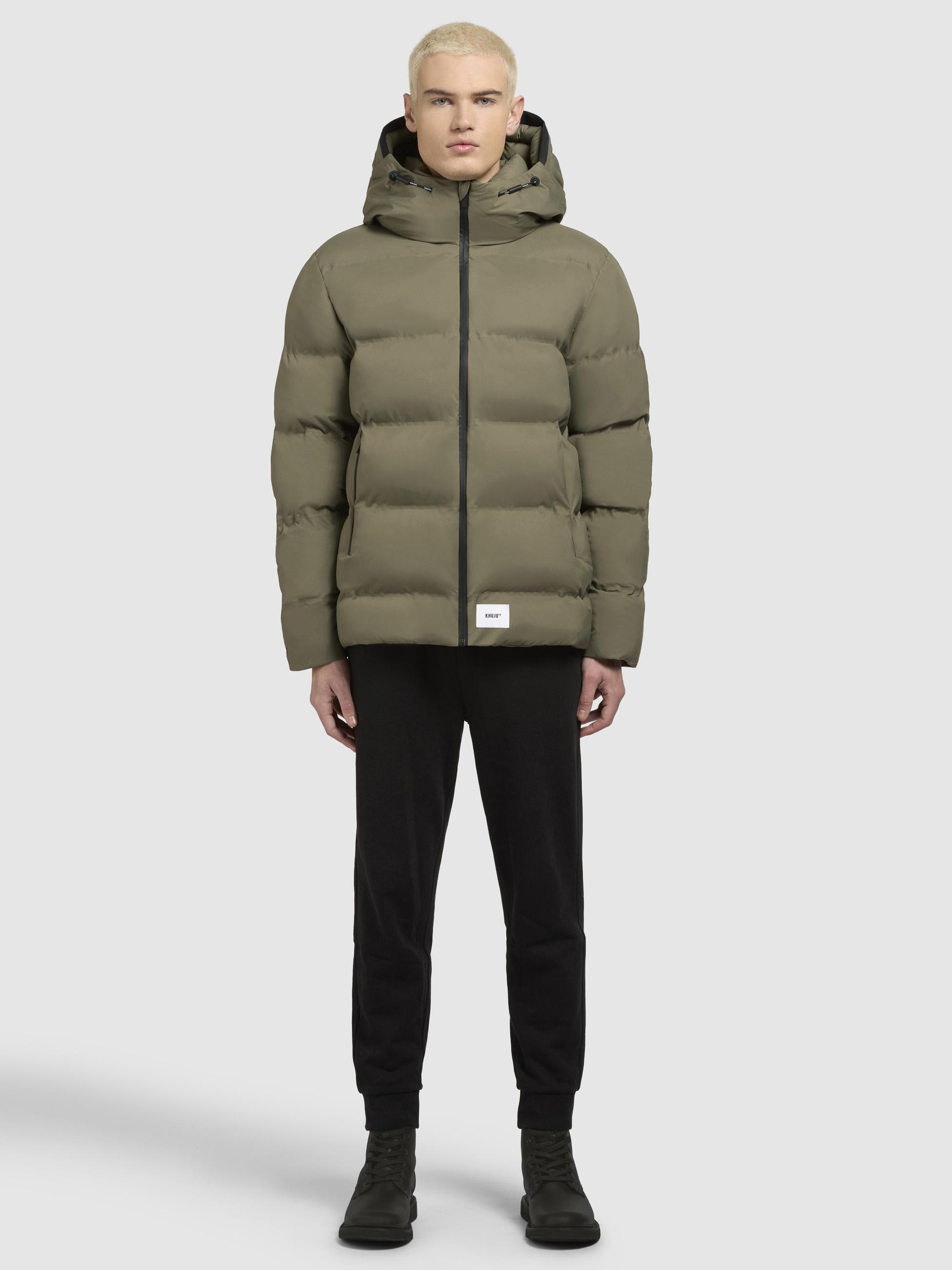 Warme Winter Steppjacke "Silas2-YM" Light Moss Green