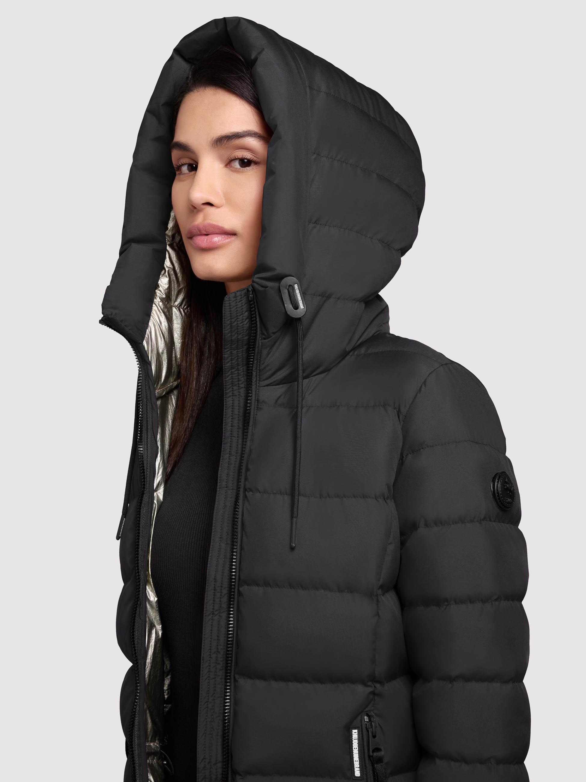 Warmer Steppmantel mit Kapuze Simmie-YM Black