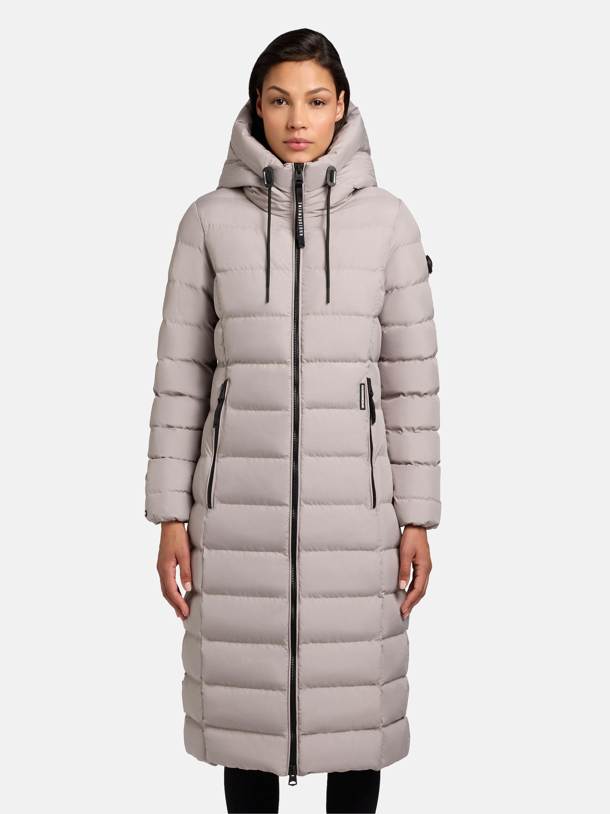 Warmer Steppmantel mit Kapuze Simmie-YM Blizzard Grey