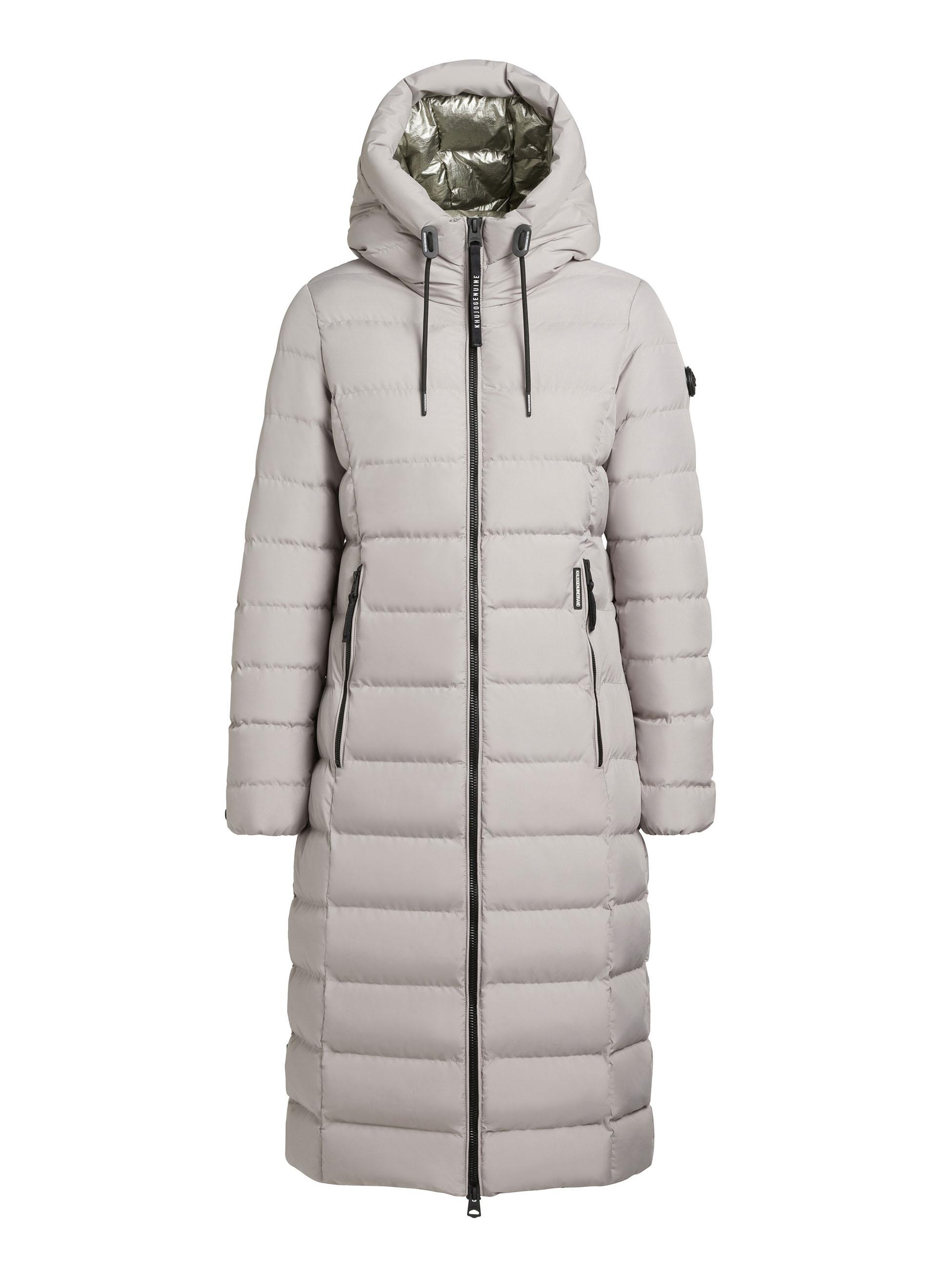 Warmer Steppmantel mit Kapuze Simmie-YM Blizzard Grey