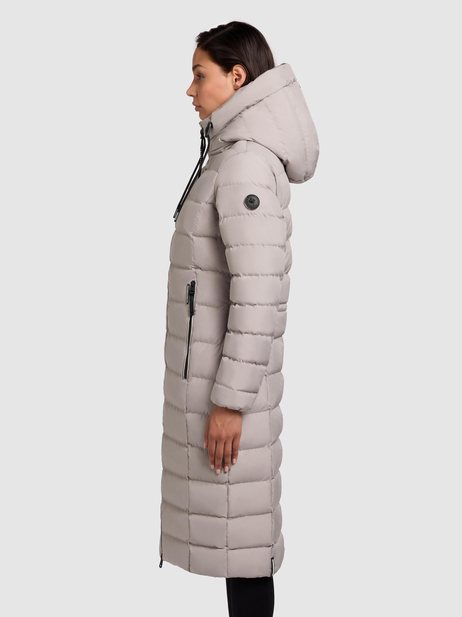 Warmer Steppmantel mit Kapuze Simmie-YM Blizzard Grey