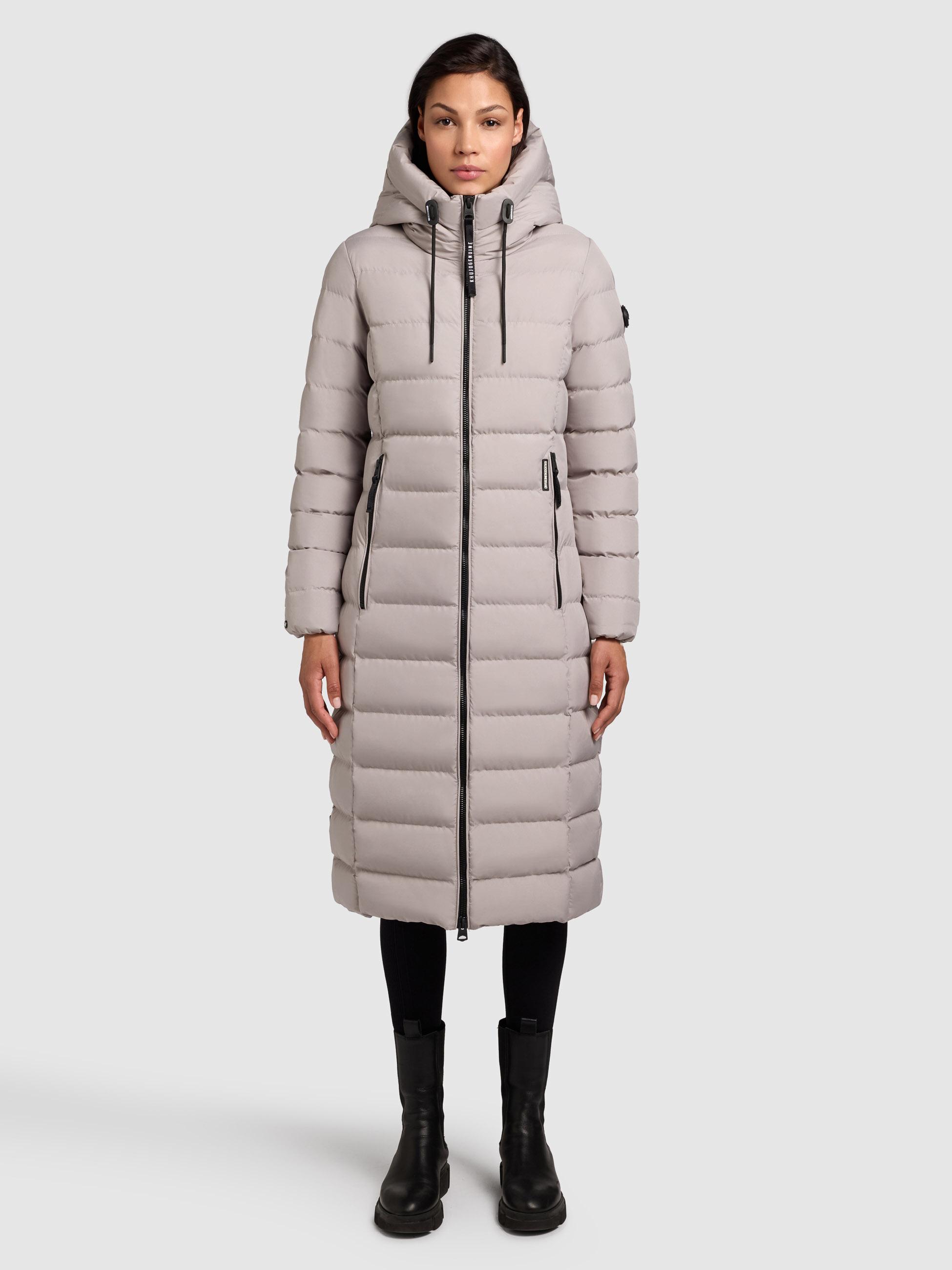 Warmer Steppmantel mit Kapuze Simmie-YM Blizzard Grey
